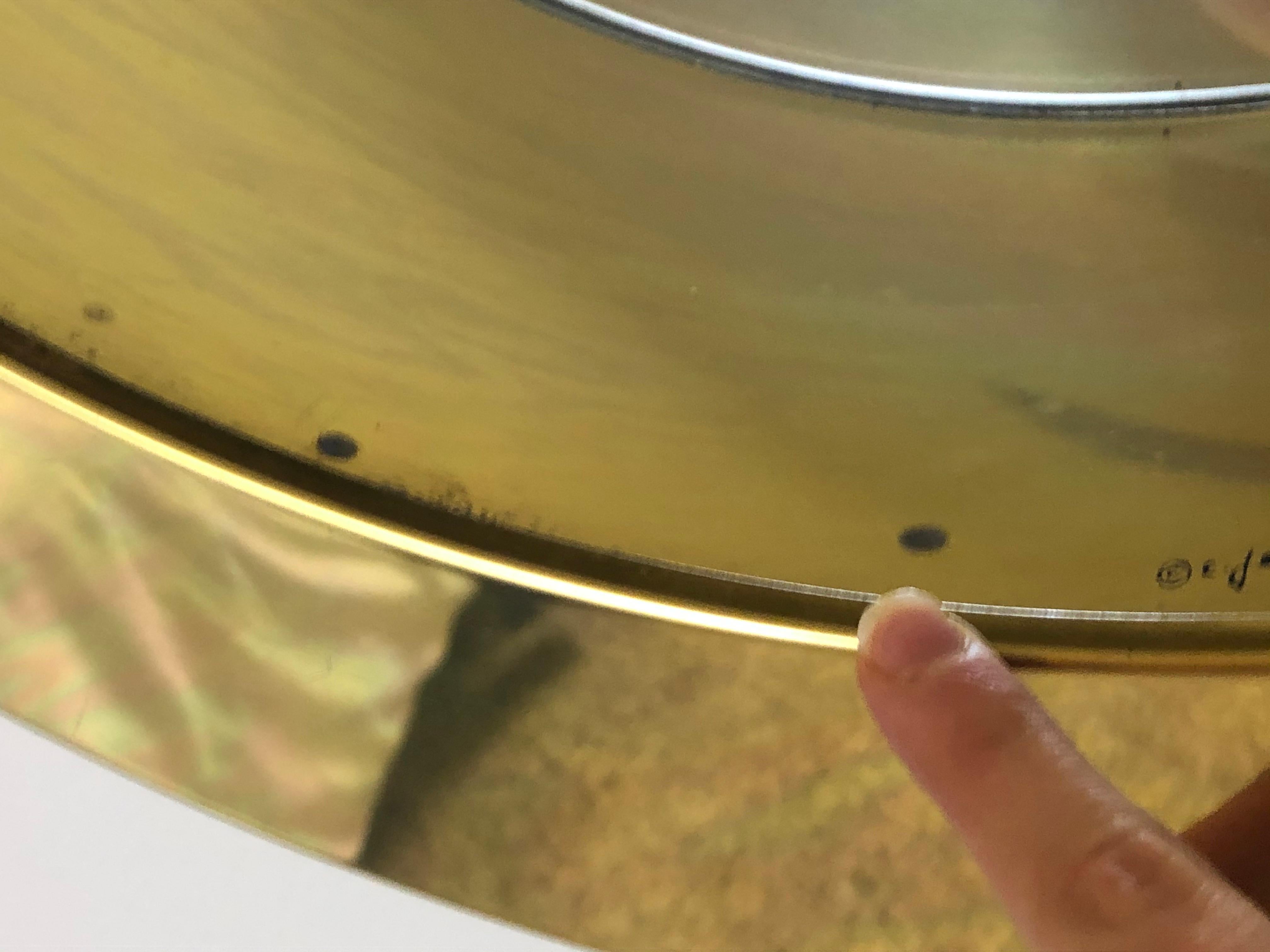 Brass Porthole Mirror Signed C. Jere 1