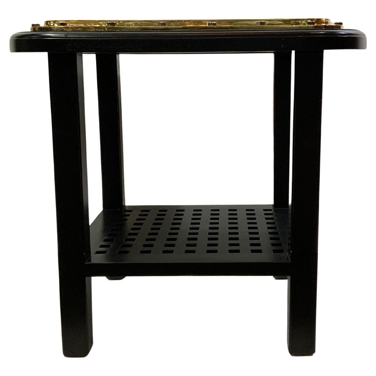 Brass Porthole Table For Sale