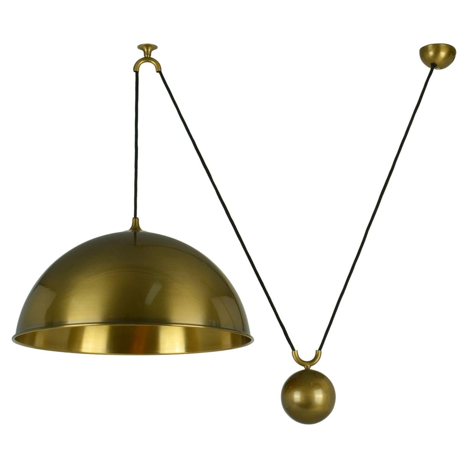 Mid-Century Modern Brass 'Posa' Pendant Side Counter Weight by Florian Schulz For Sale