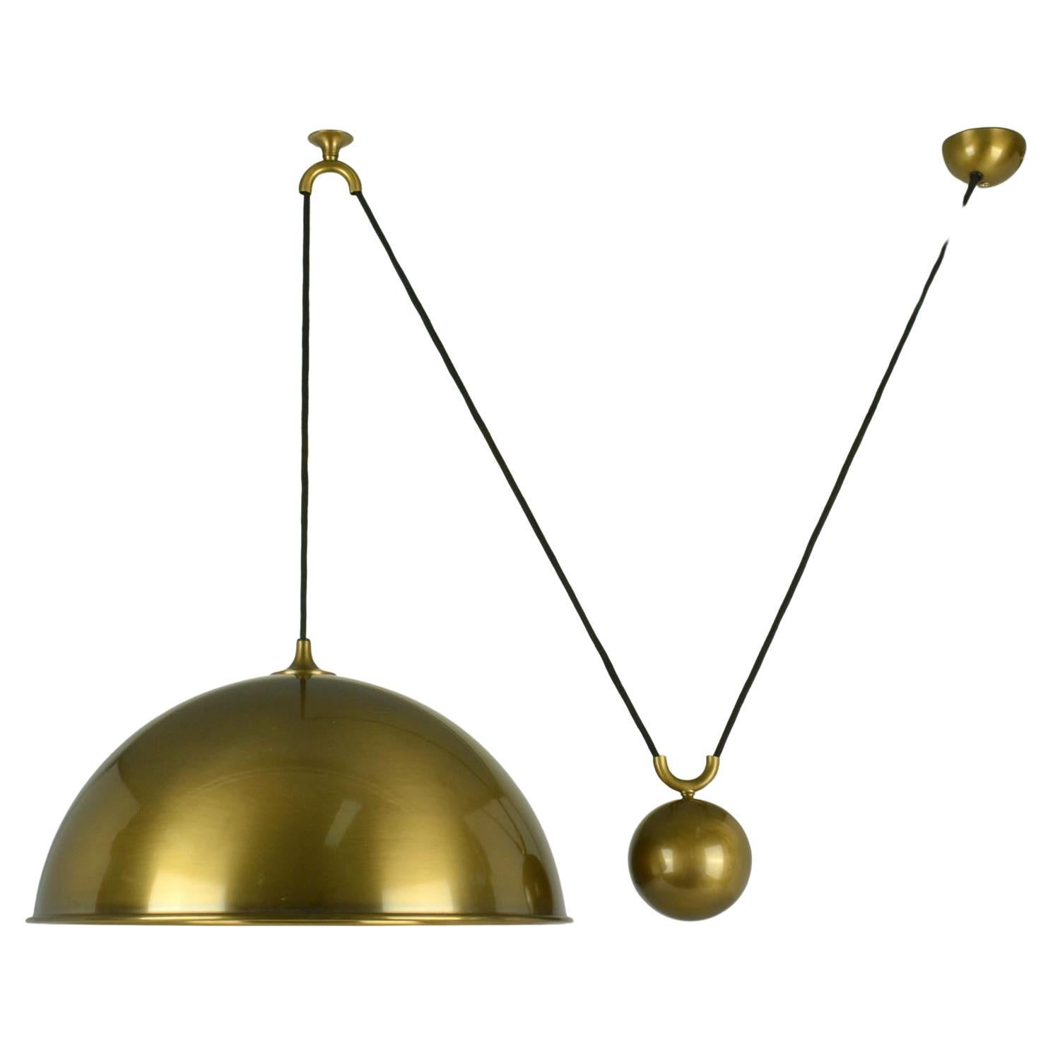 German Brass 'Posa' Pendant Side Counter Weight by Florian Schulz For Sale