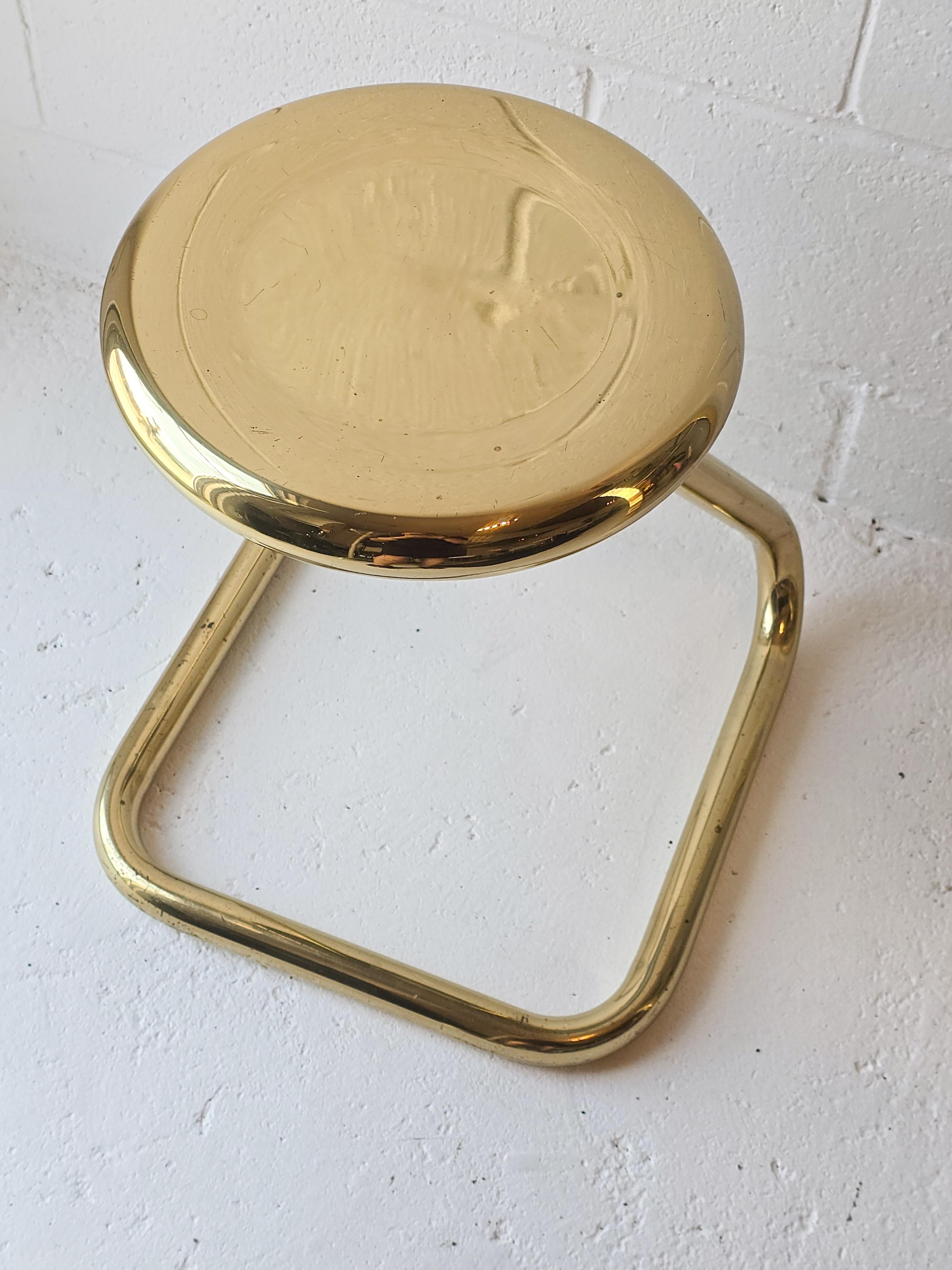 Other Brass Postmodern Space Age 1970s Stool For Sale