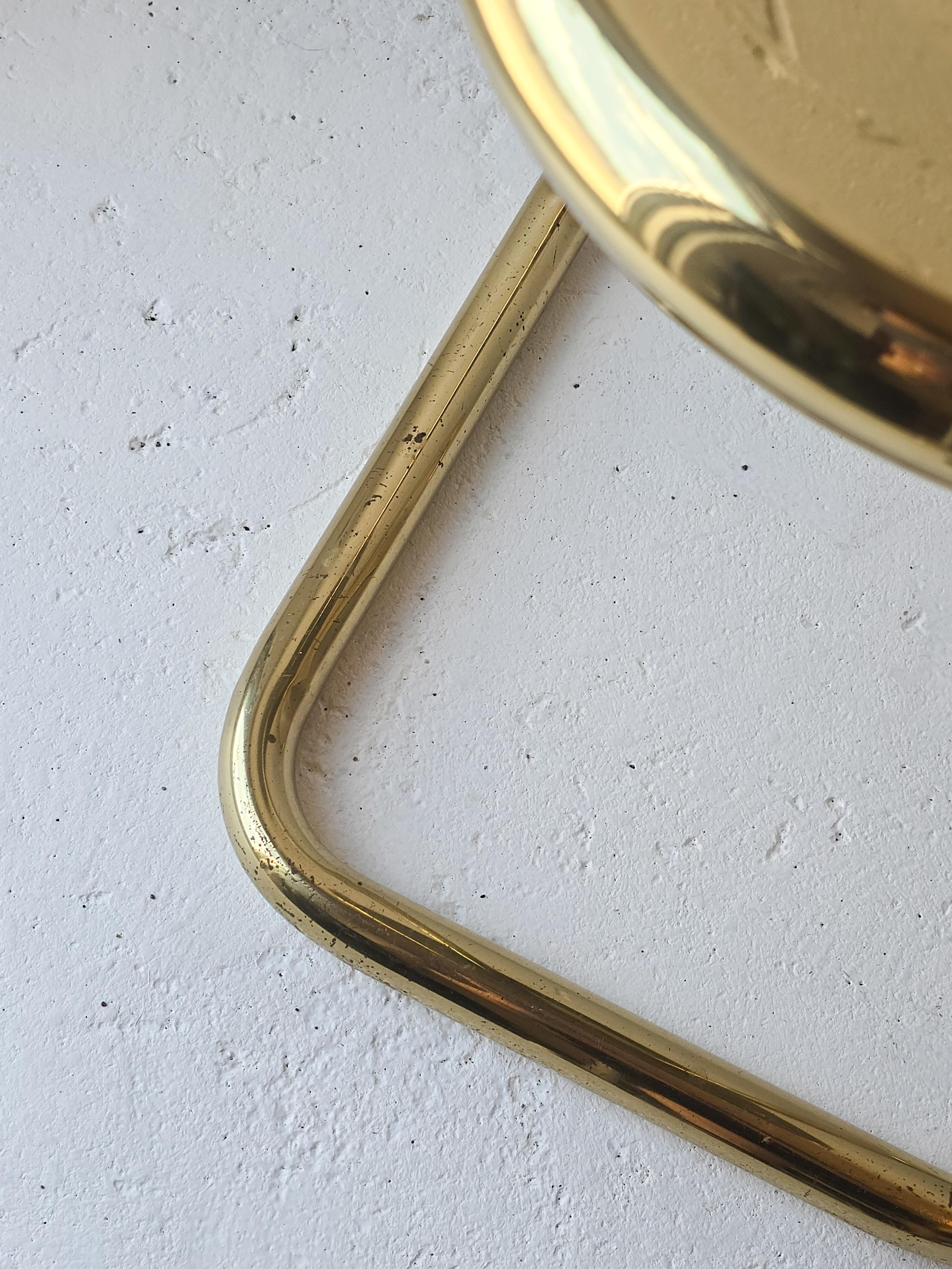 Brass Postmodern Space Age 1970s Stool In Good Condition For Sale In Toronto, ON