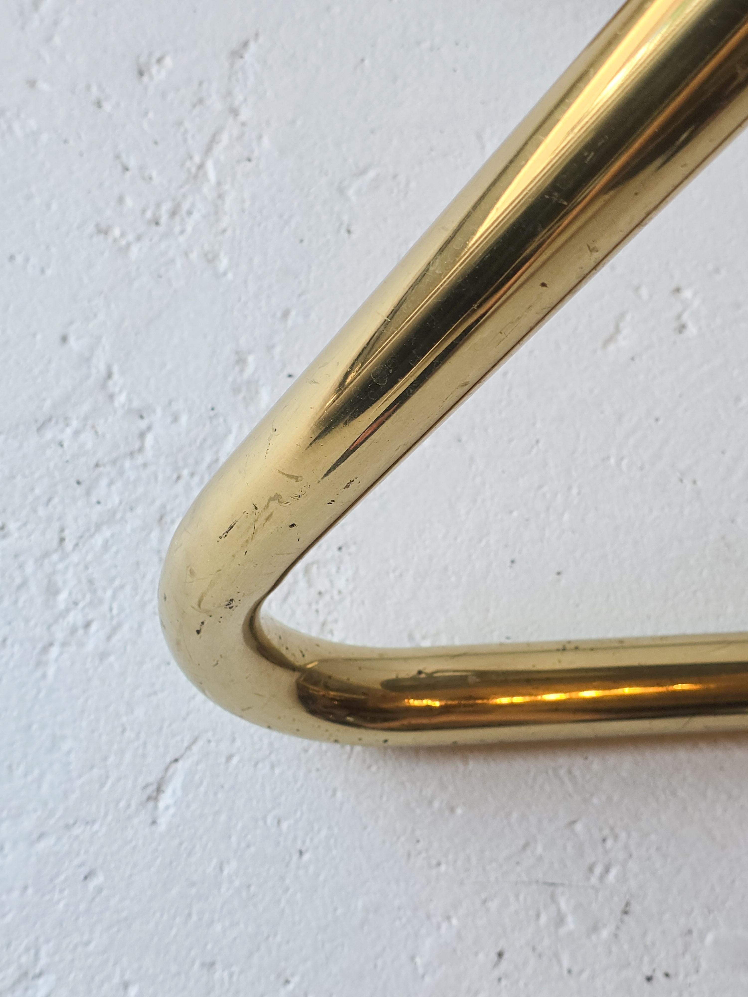 Late 20th Century Brass Postmodern Space Age 1970s Stool For Sale