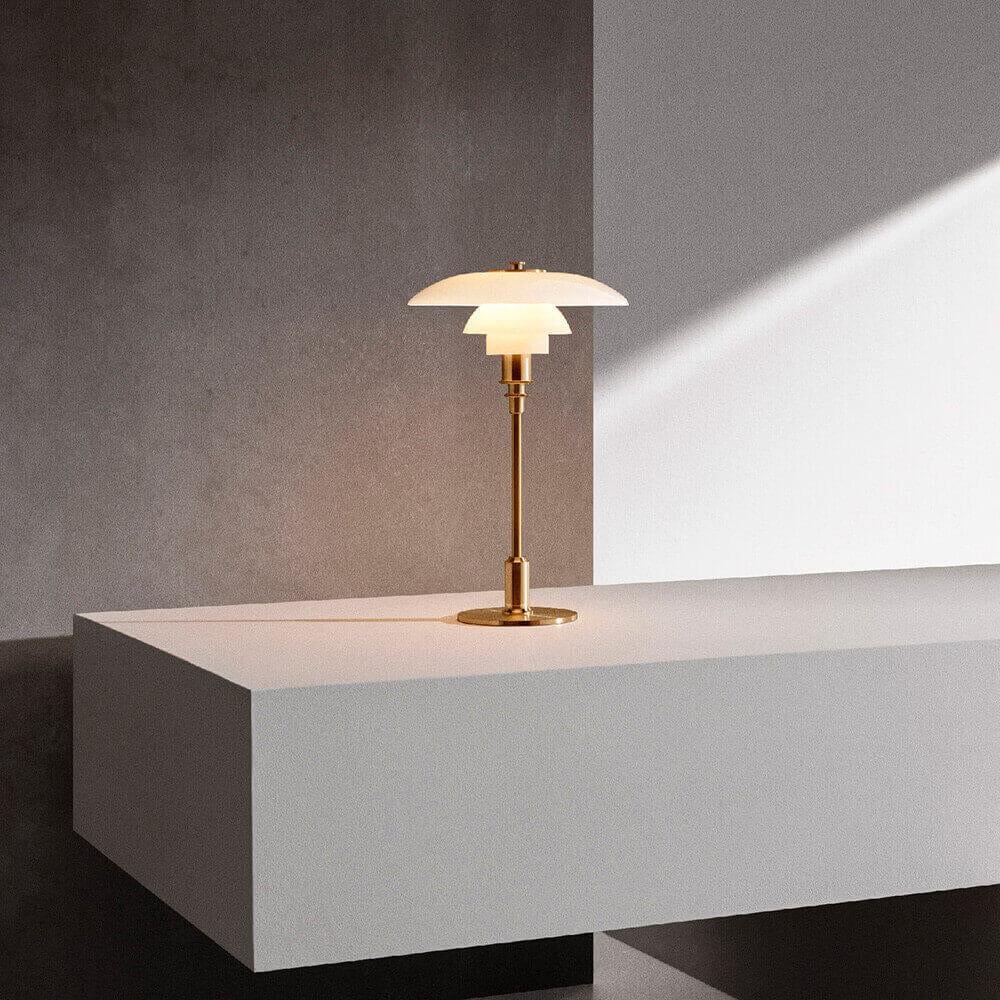 Brass Poul Henningsen PH 3/2 Glass Shades Table Lamp by Louis Poulsen at  1stDibs