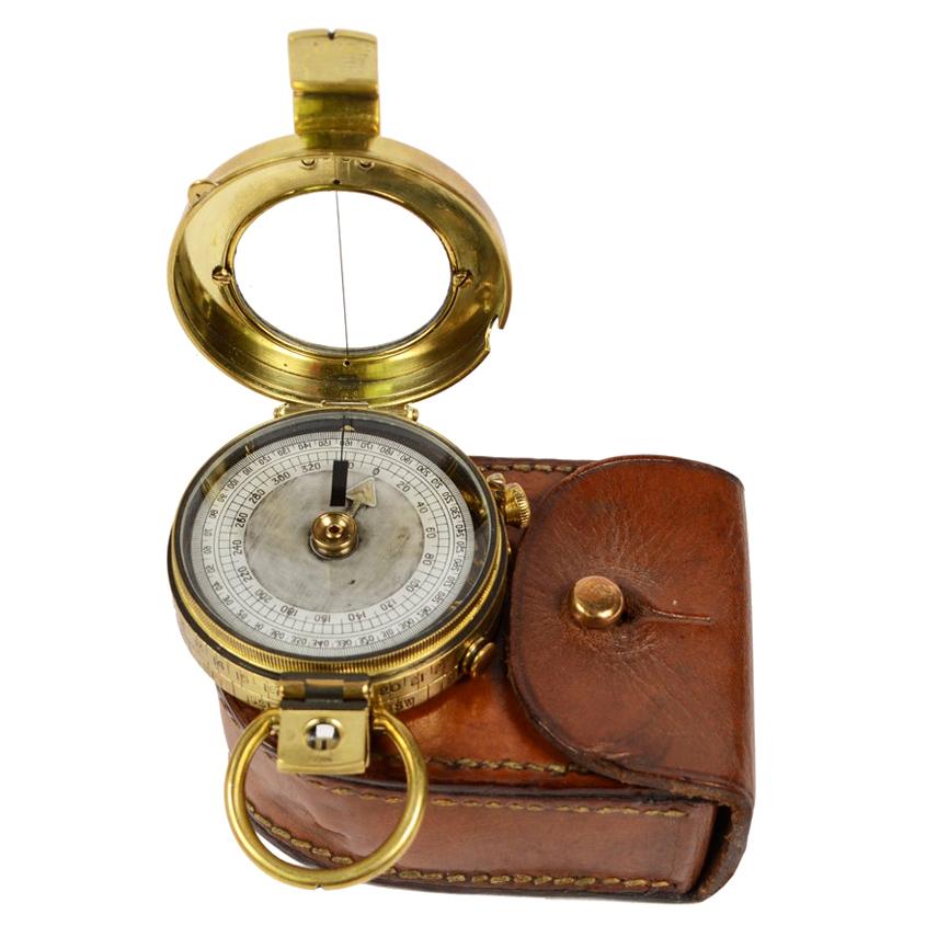 Brass Prismatic Bearing Compass, 1918