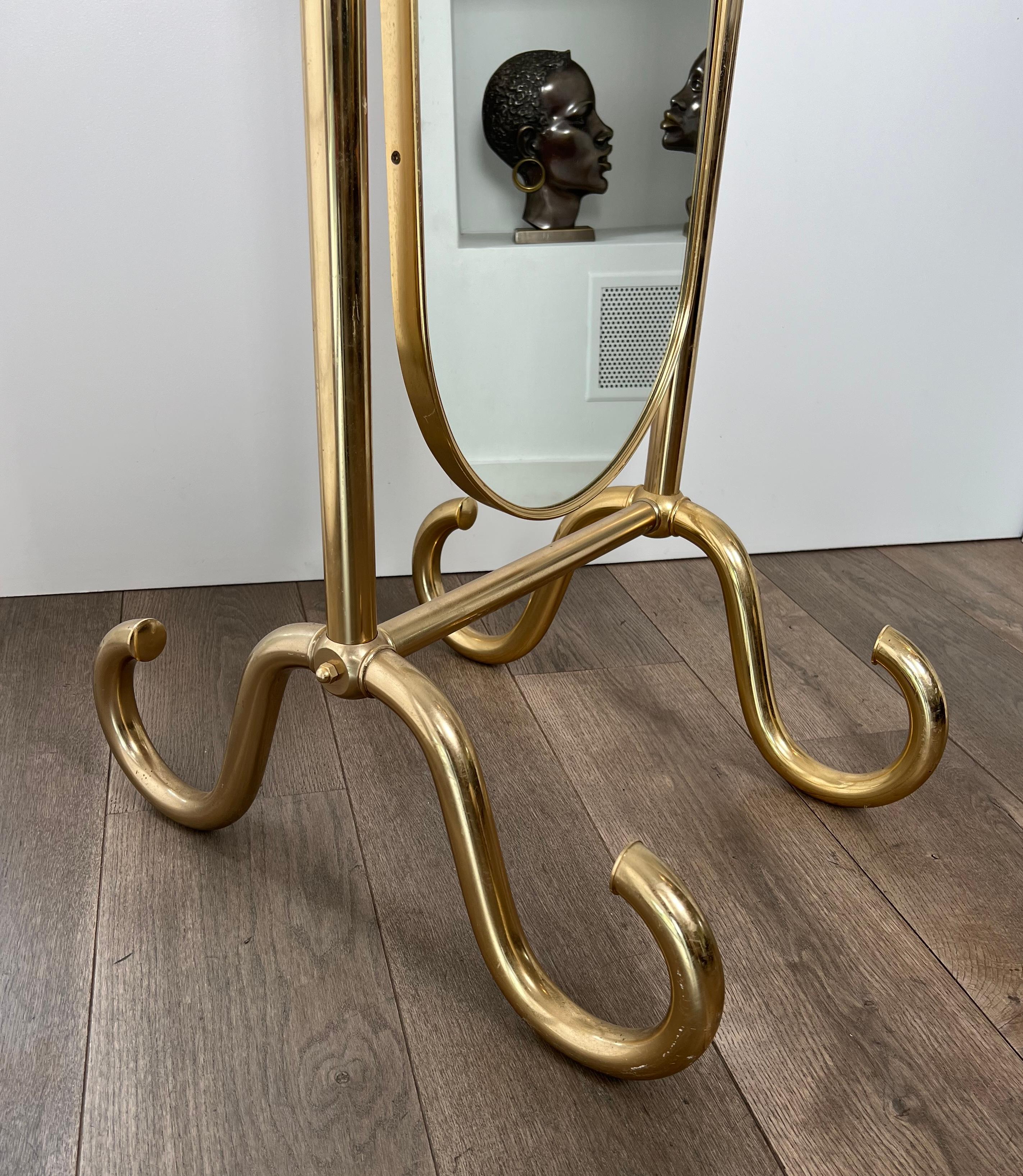 Specchio Psiche in ottone in vendita 3