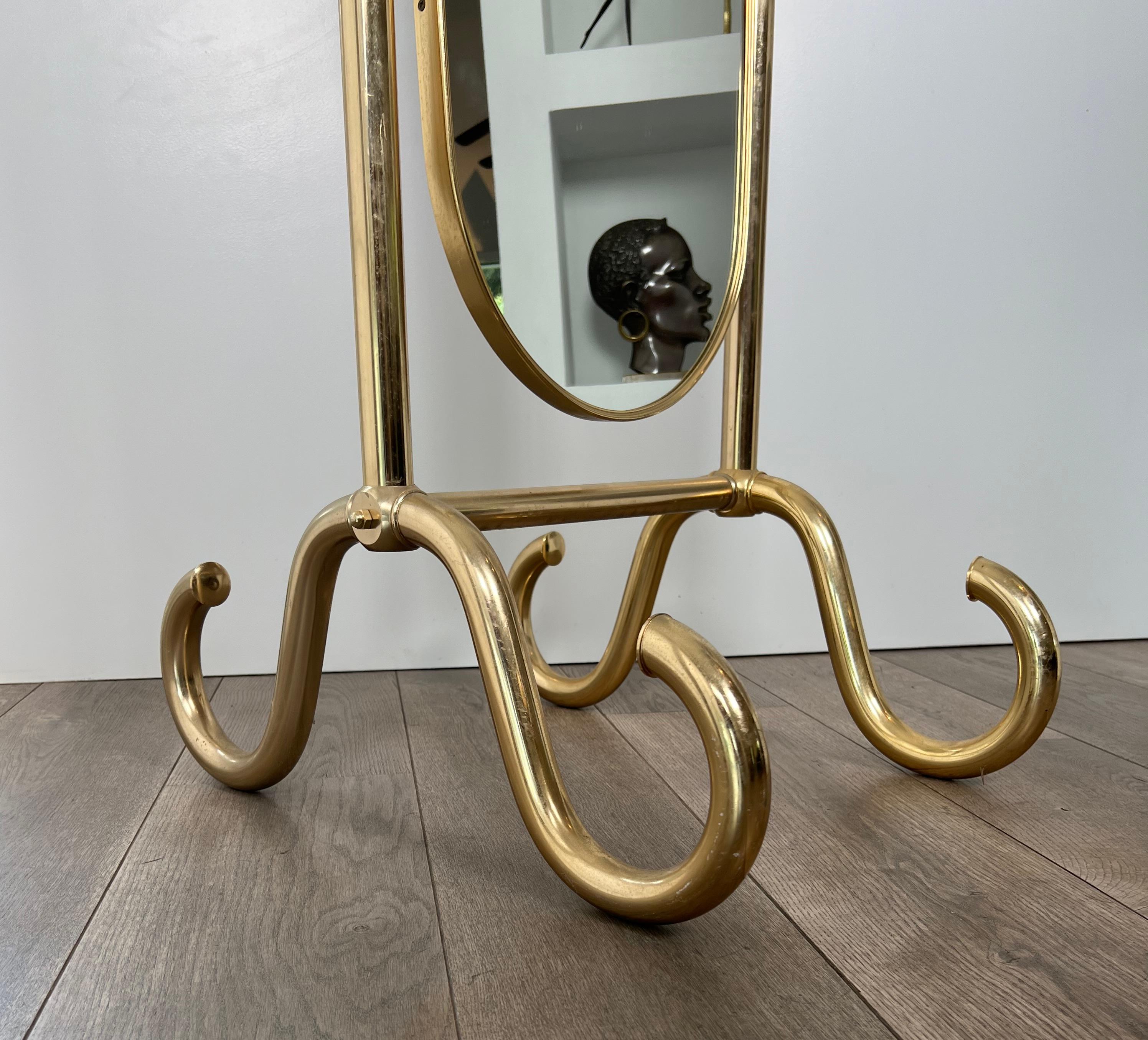 Specchio Psiche in ottone in vendita 10