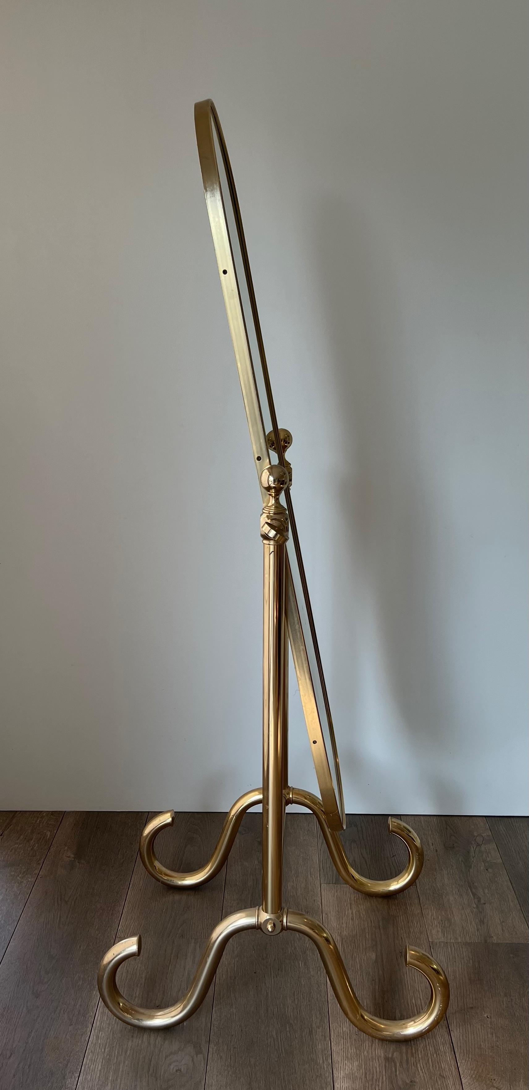 Specchio Psiche in ottone in vendita 12