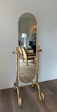 Brass Psyche Mirror