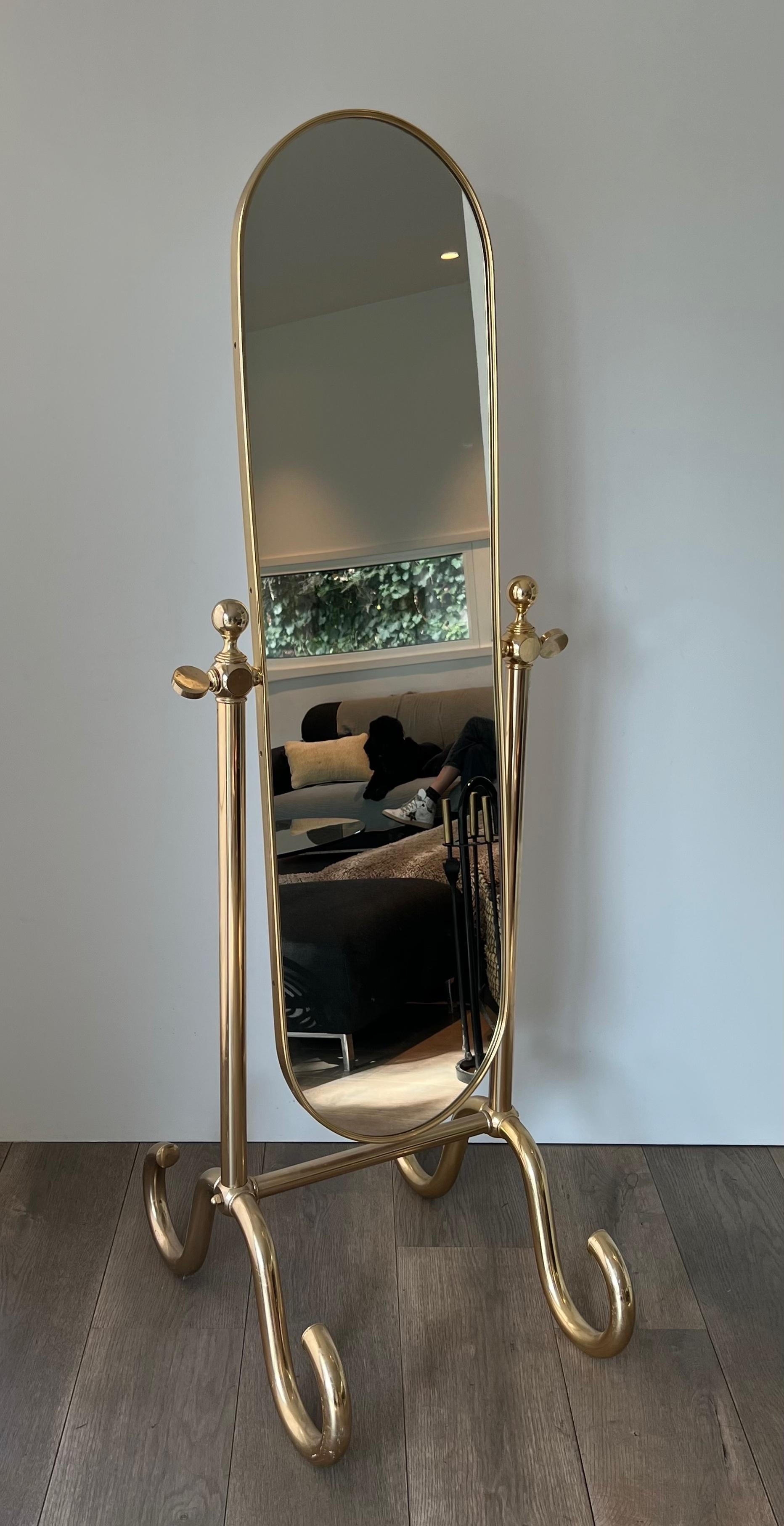 Specchio Psiche in ottone in vendita 13