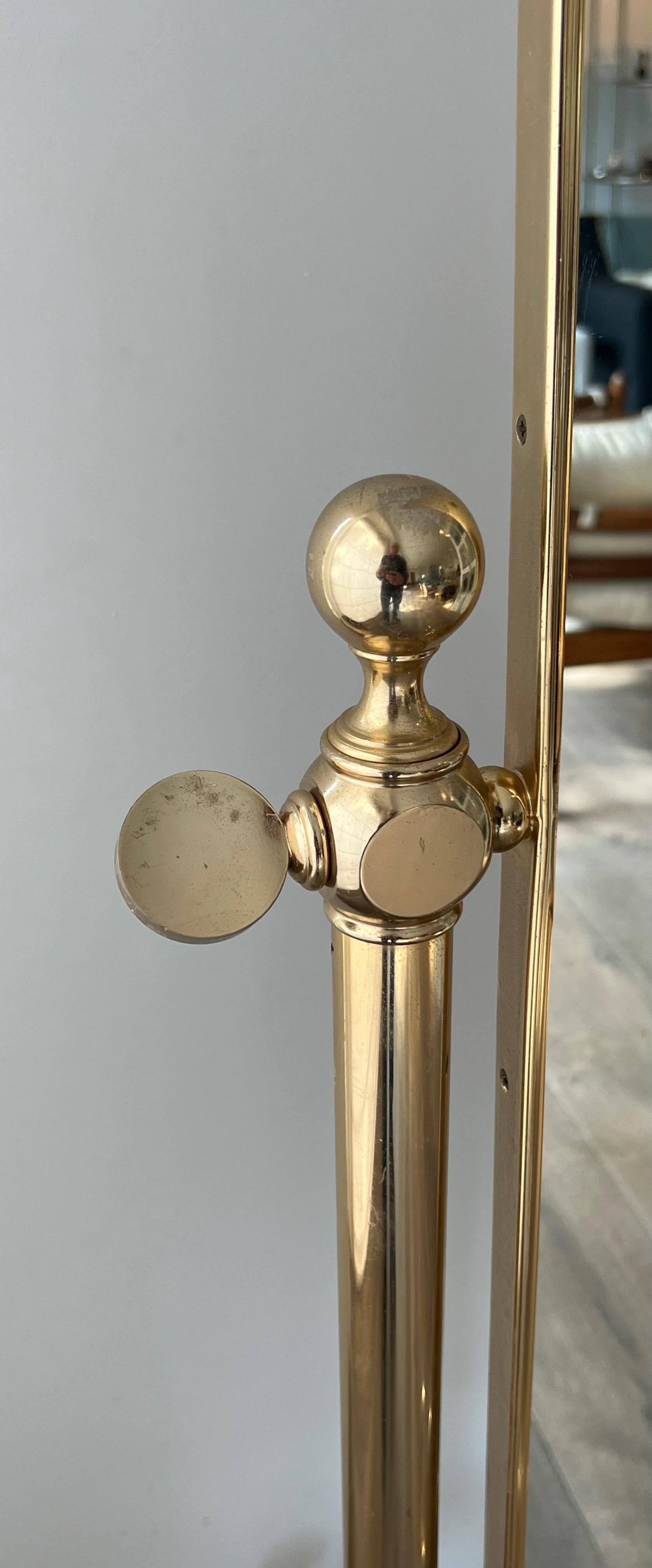 Specchio Psiche in ottone in vendita 1