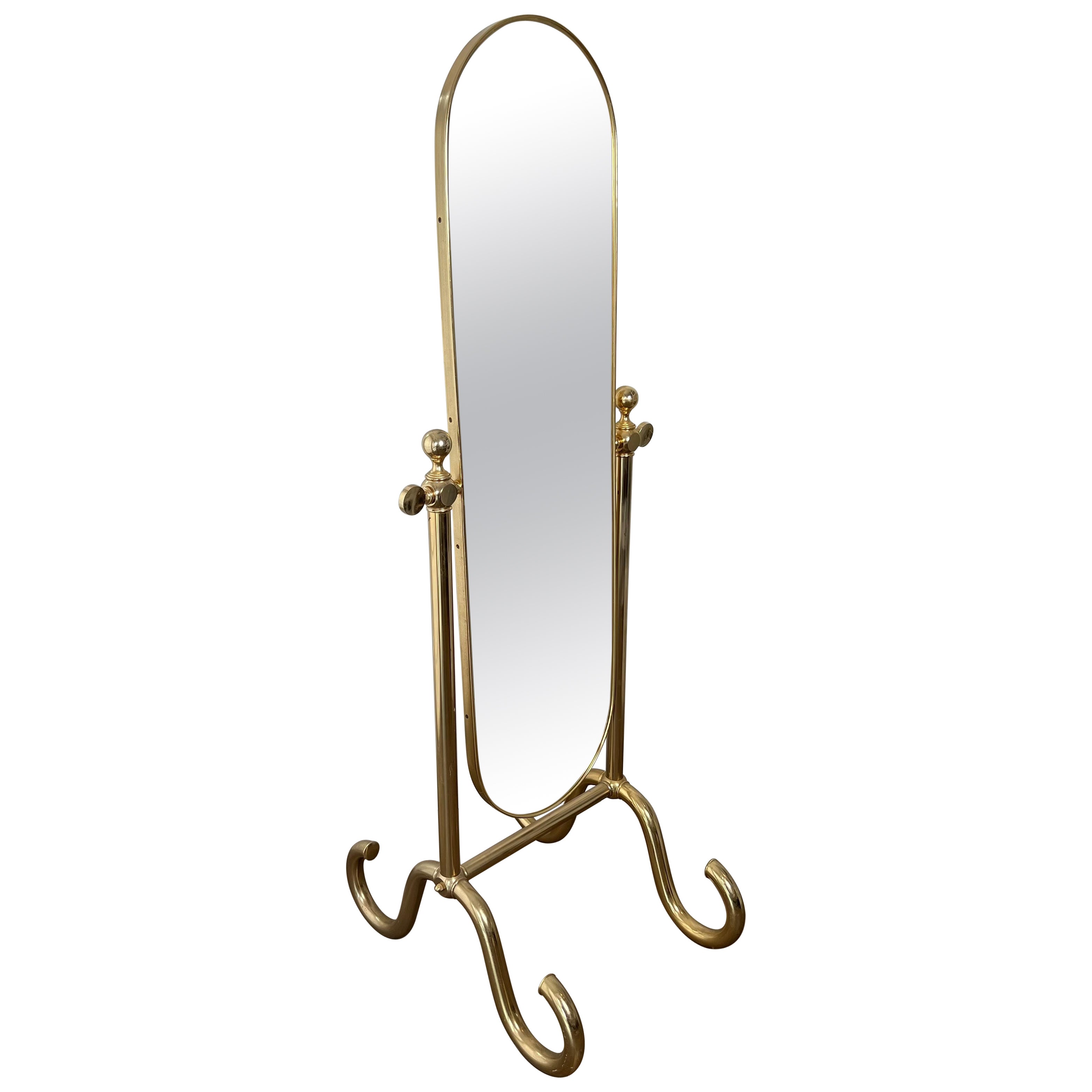 Brass Psyche Mirror