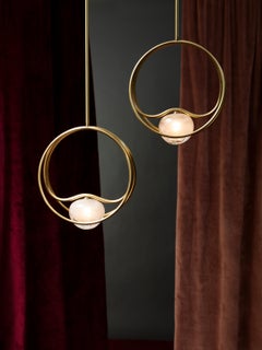 Lampadario "Pulsar Singolo" in ottone - Cristina Celestino