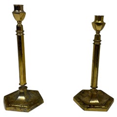 Used Contemporary Candle Sticks, Pair