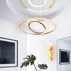 Brass & Quartz Crystal Light Sculpture, Prometheus III 600 by Christopher Boots