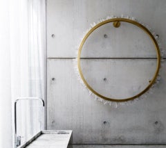 Brass & Quartz Crystal Wall Sconce, Prometheus III 600 by Christopher Boots