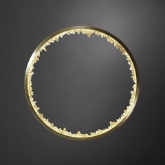 Brass & Quartz Crystal Wall Sconce - Prometheus IV 600 by Christopher Boots