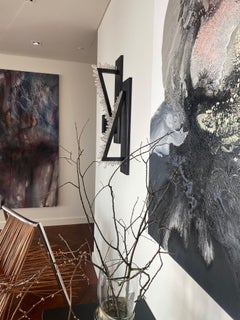 Brass & Quartz Wall Sconce, Pythagoras Single by Christopher Boots, 'Set of 2'