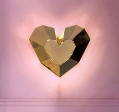 Brass Queen Heart Wall Lamp by Royal Stranger