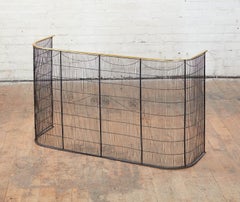 Brass Railed Swag Decorated Nursery Guard - 41" wide