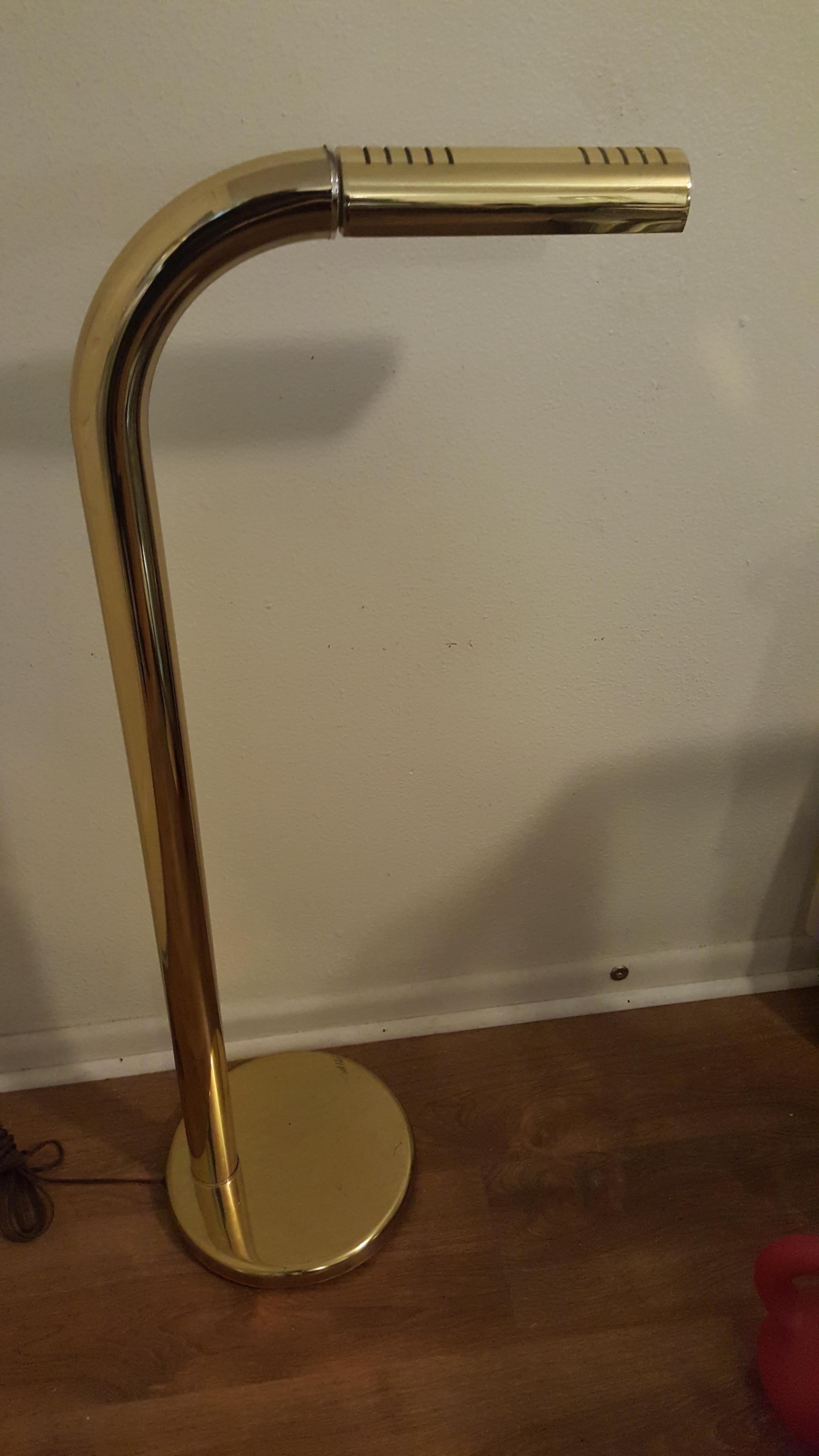 Mid-Century Modern Brass Rainbow Floor Lamp For Sale