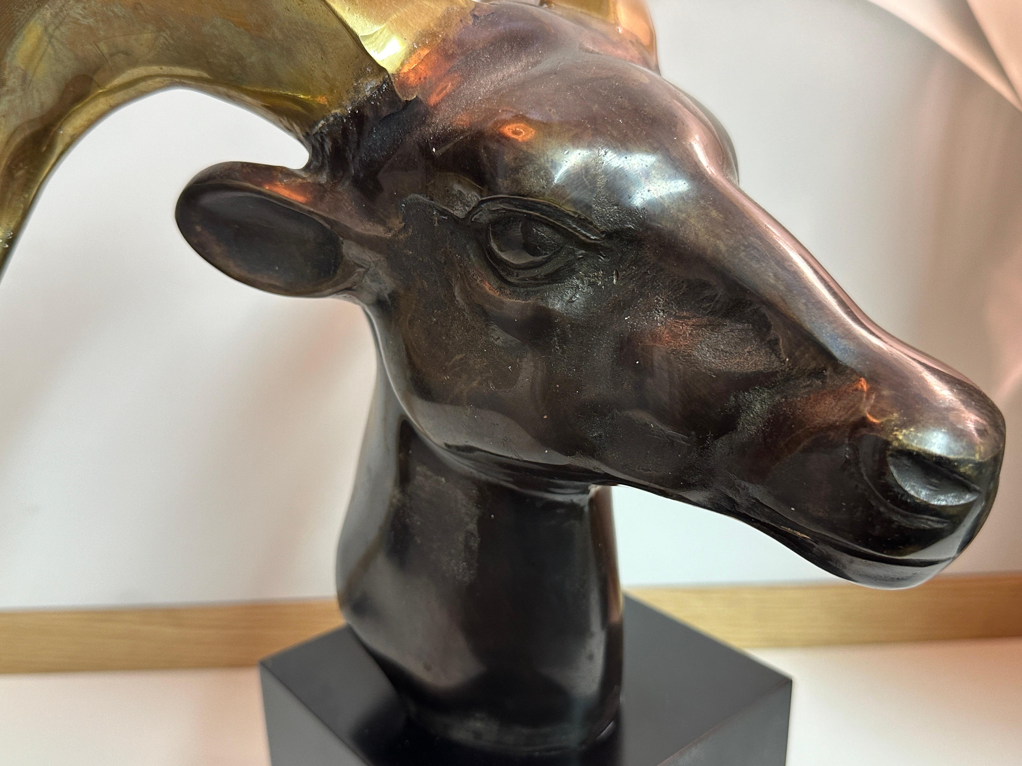 Brass Ram / Goat Head Sculpture 4