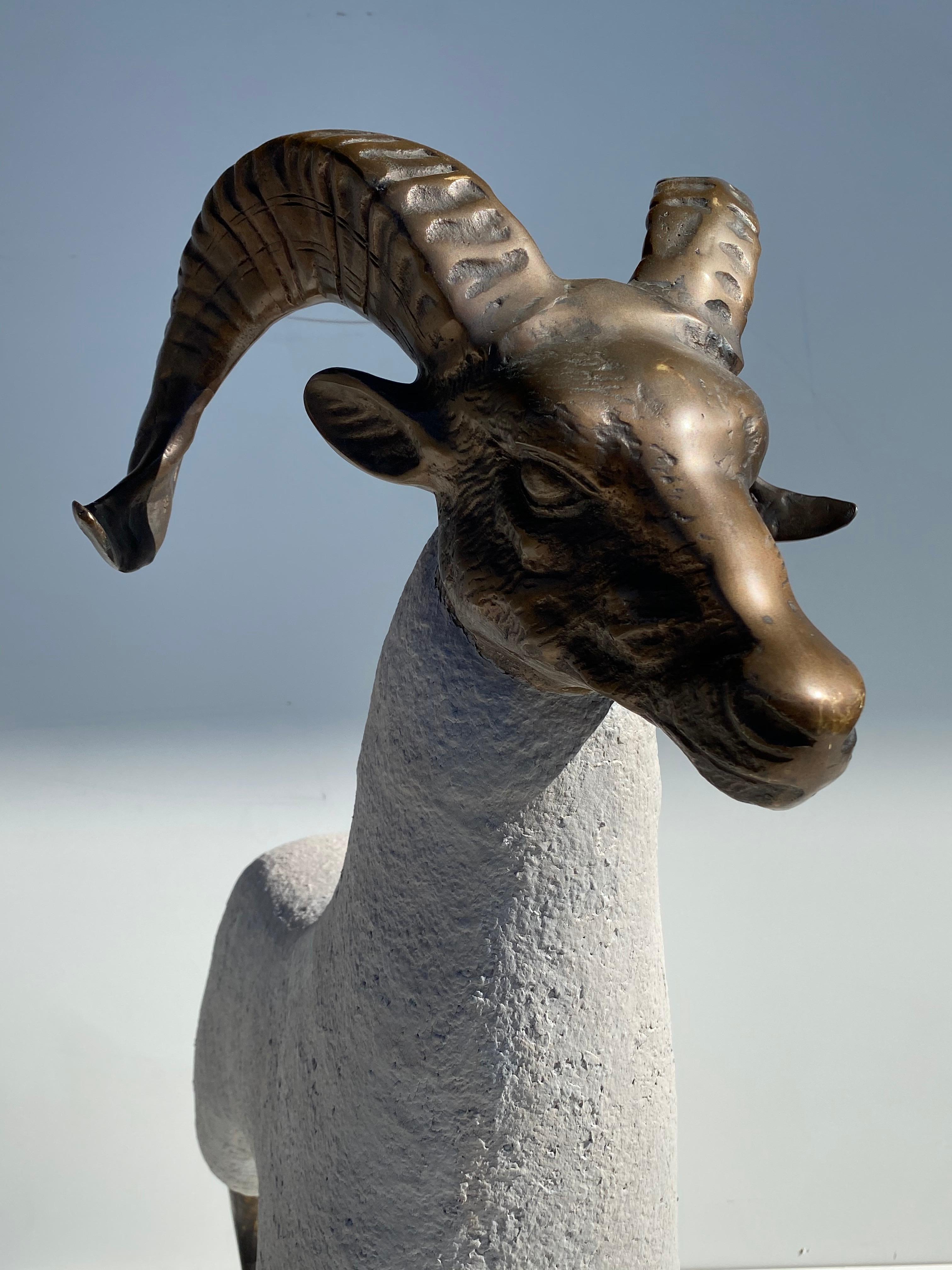 Brass Ram / Sheep Sculpture 3
