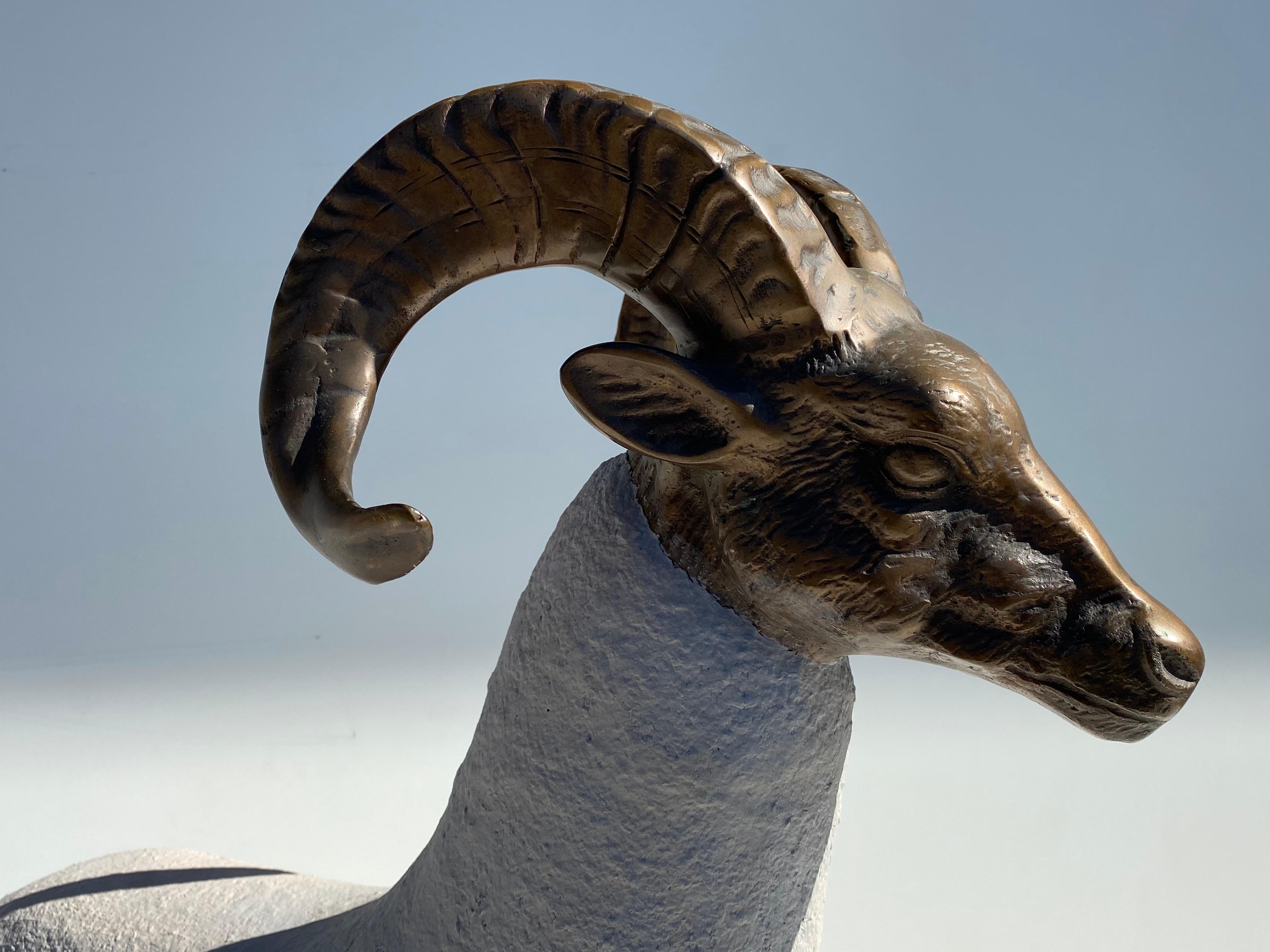 Brass Ram / Sheep Sculpture 4