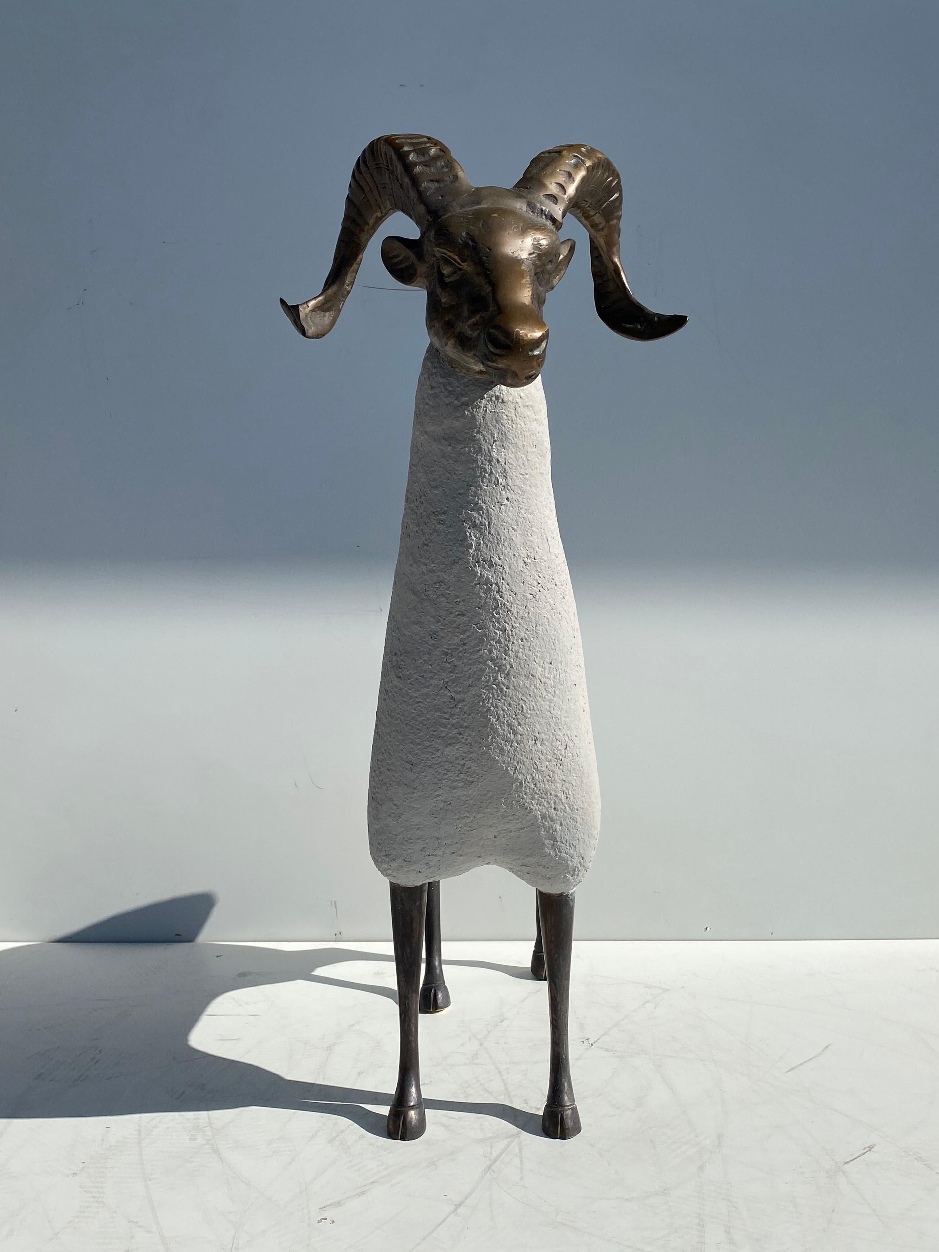 Brass Ram / Sheep Sculpture 2