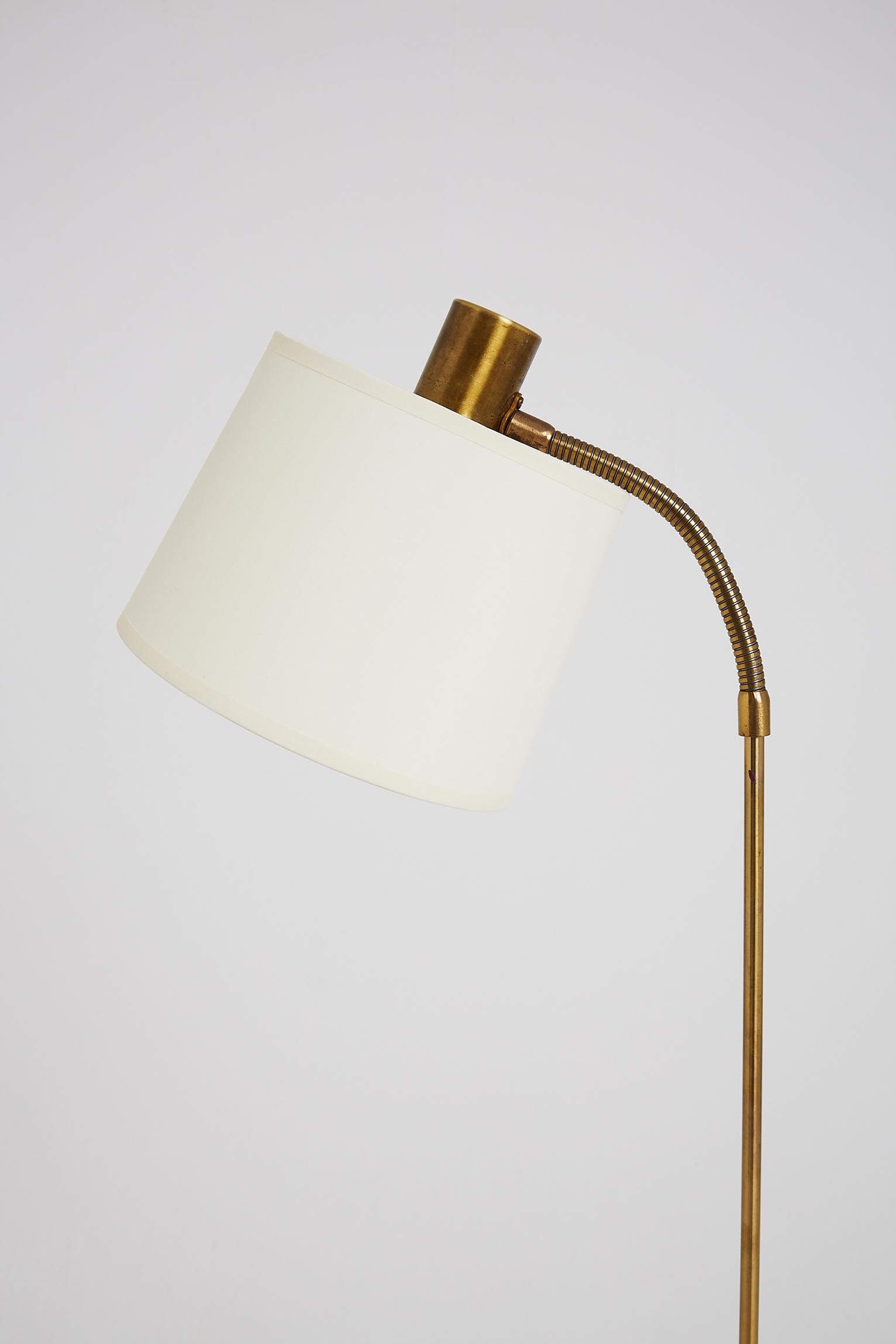 Brass Reading Floor Lamp by Falkenbergs Belysning 1