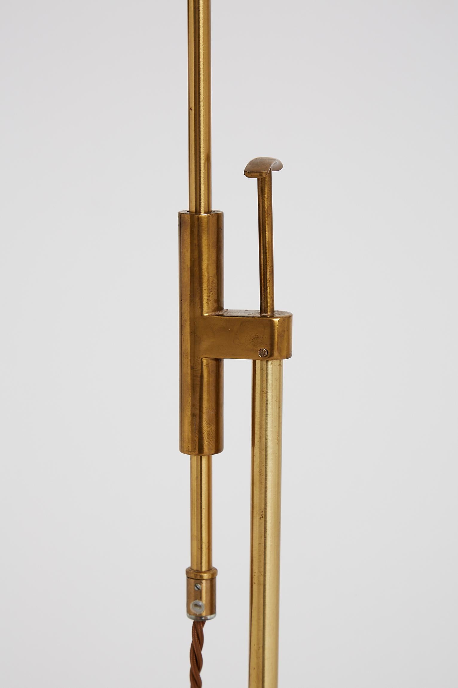 Brass Reading Floor Lamp by Falkenbergs Belysning 2