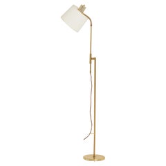 Brass Reading Floor Lamp by Falkenbergs Belysning Brass Reading Floor Lamp by Falkenbergs Belysning