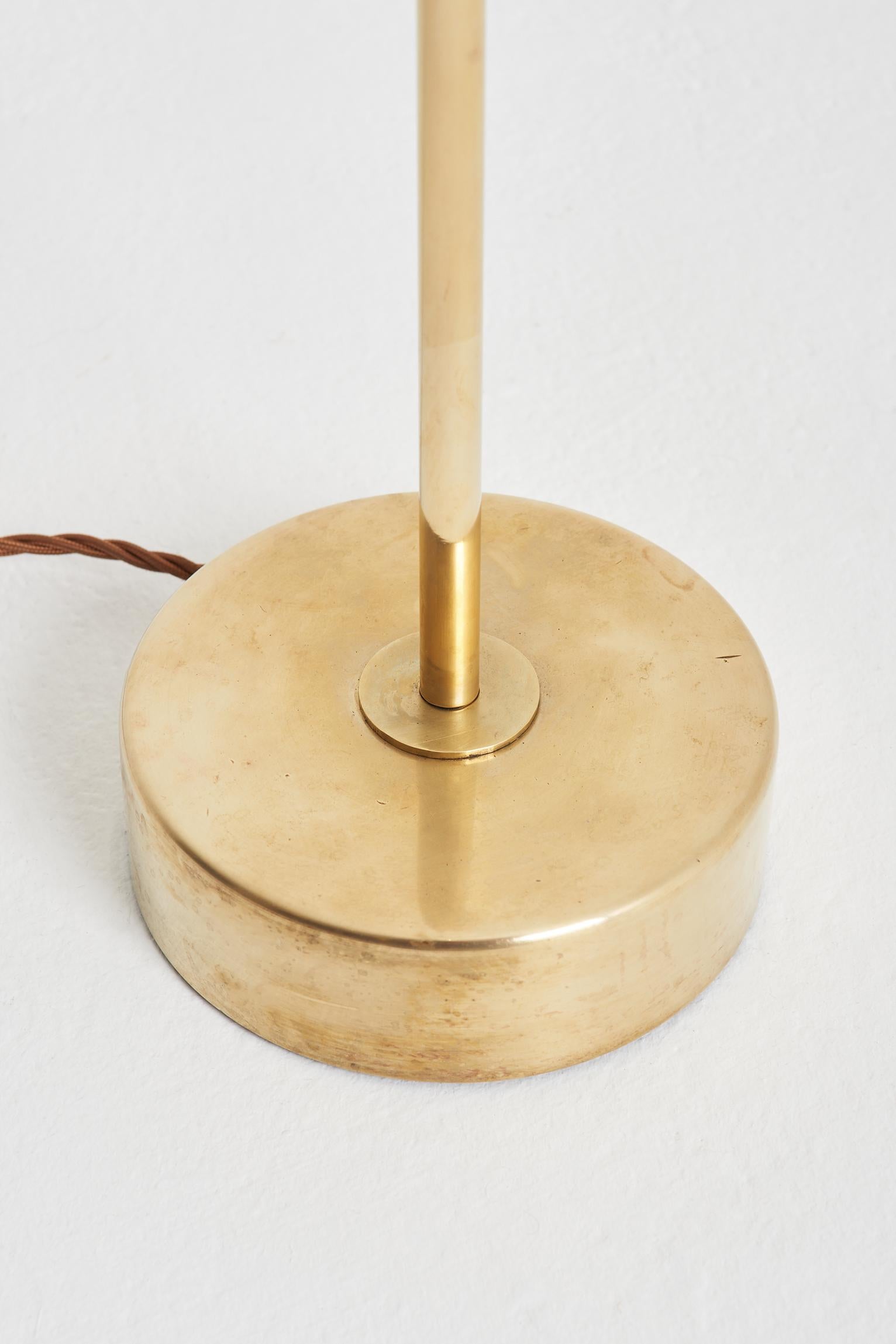 Brass Reading Floor Lamp by Hans Bergström 2