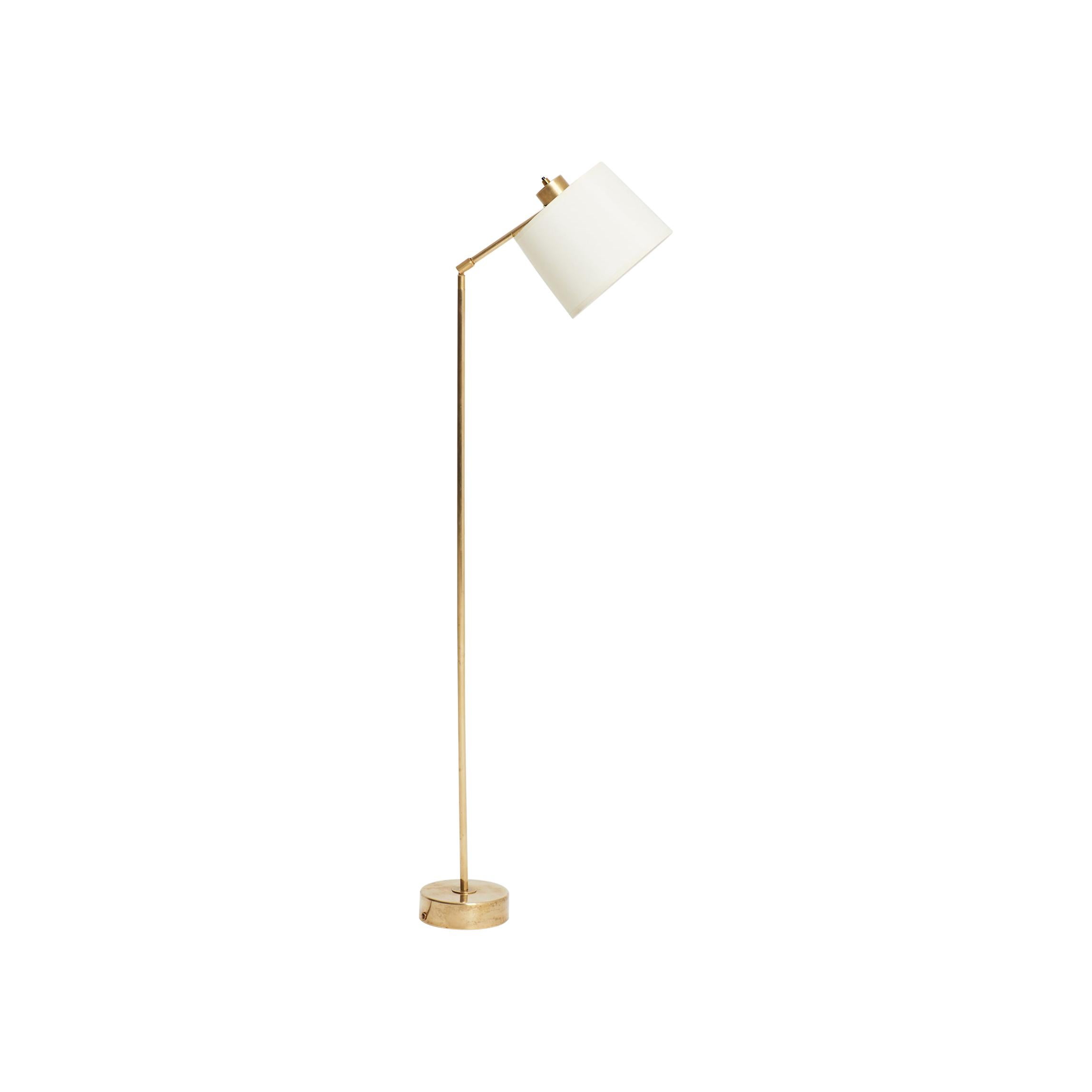 Brass Reading Floor Lamp by Hans Bergström