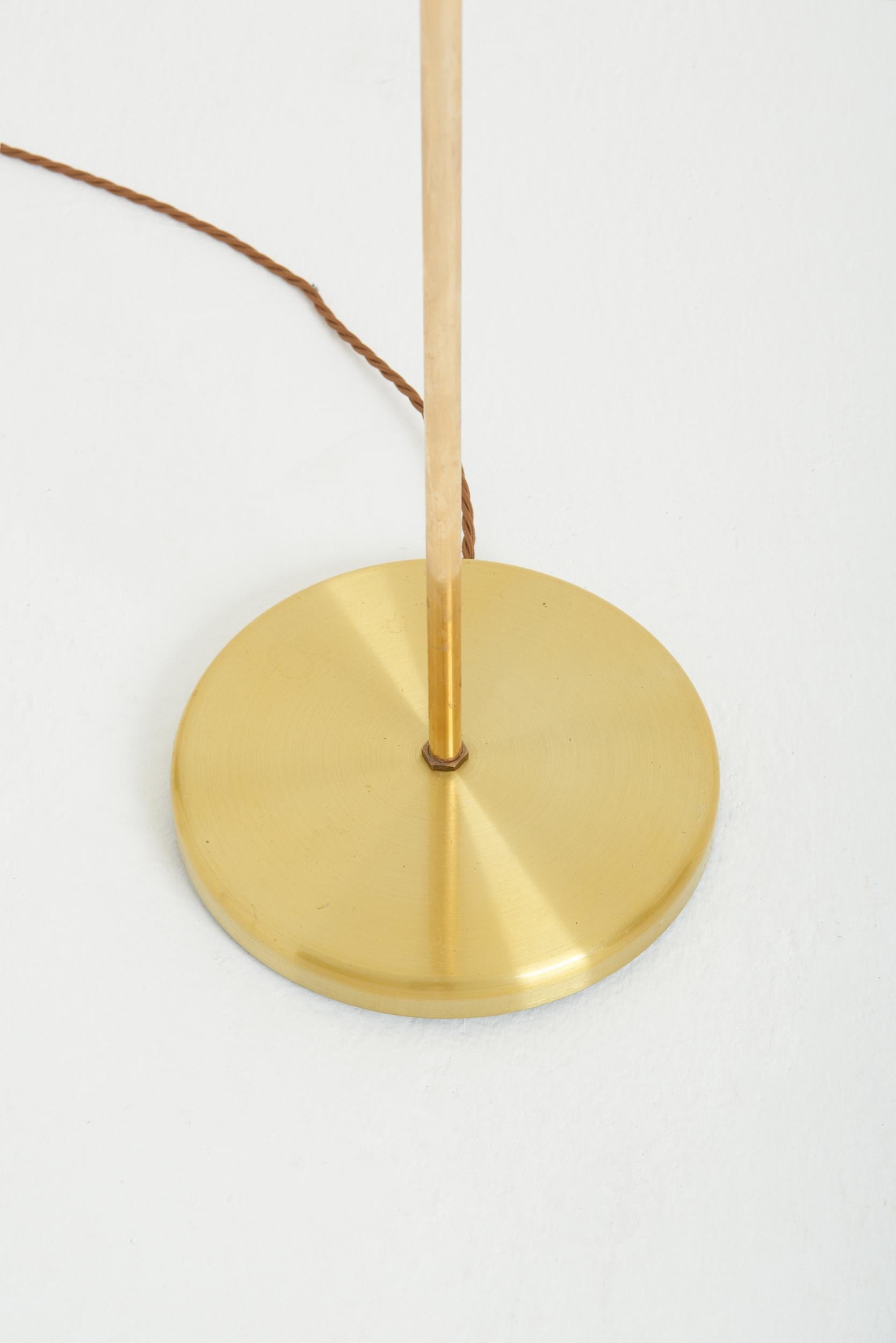 Swedish Brass Reading Floor Lamp