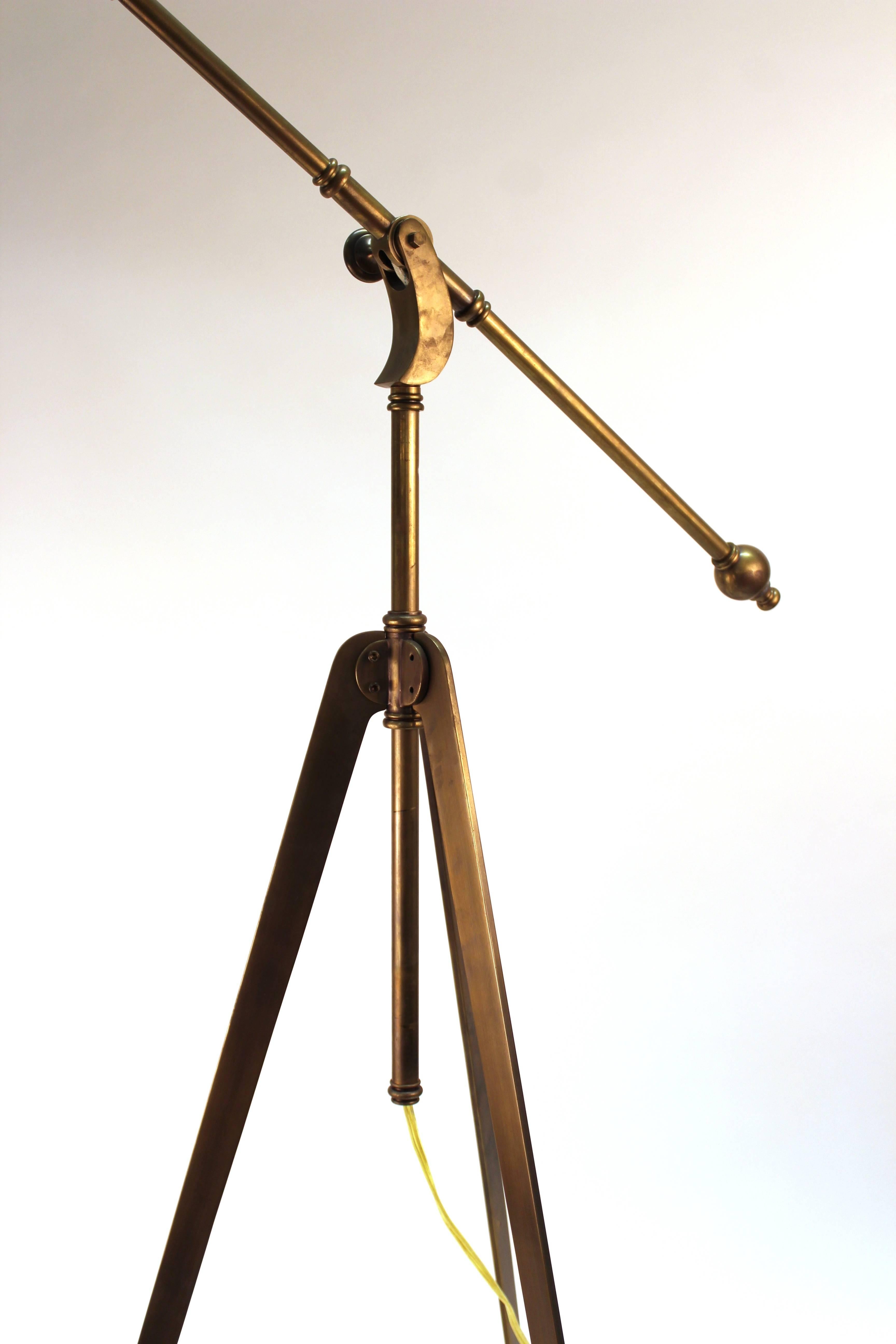 Brass Reading Lamp with Tripod Base 5