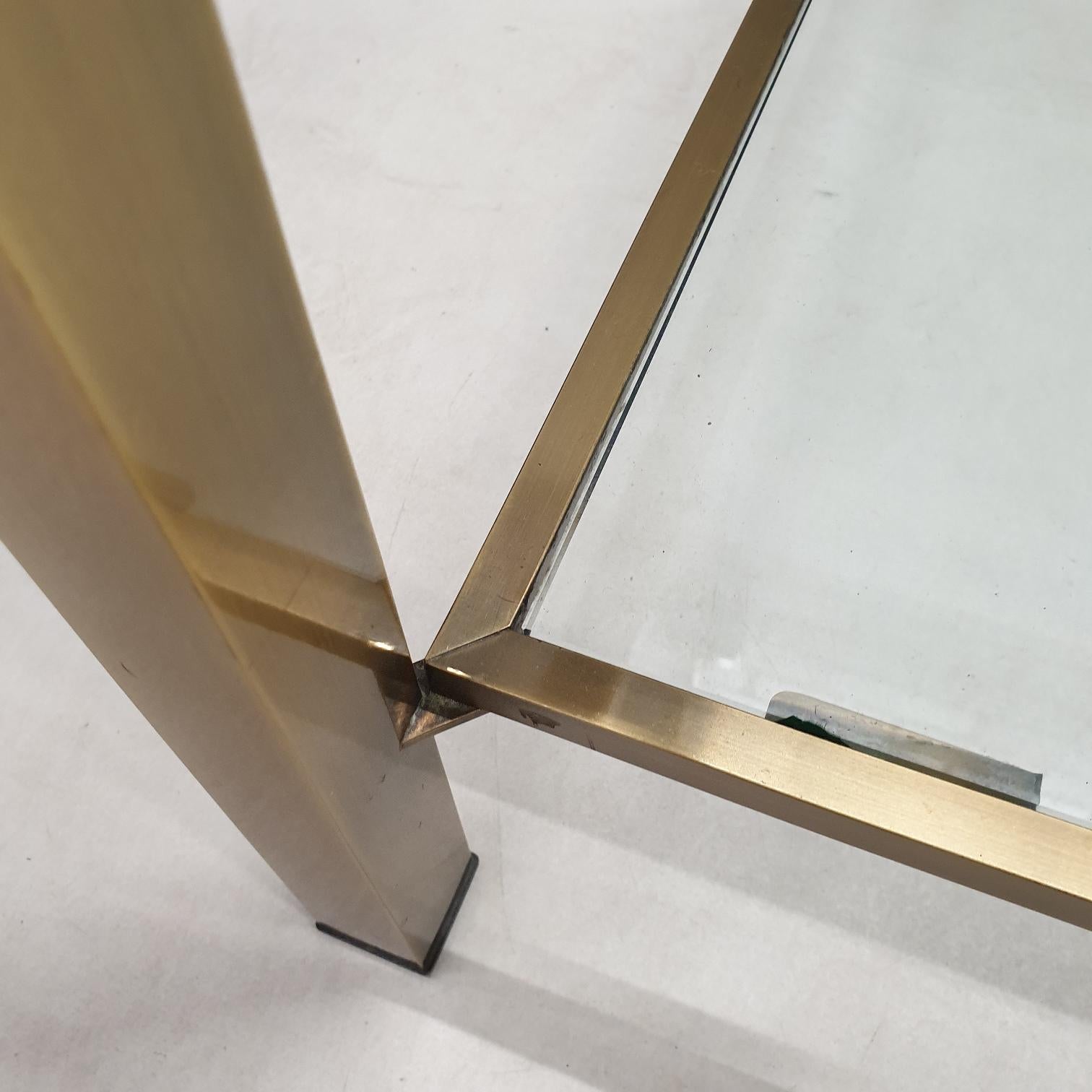 20th Century Brass Rectangular 2-Tiers Coffee Table by Ben Demmers for BD Design, 1980s For Sale