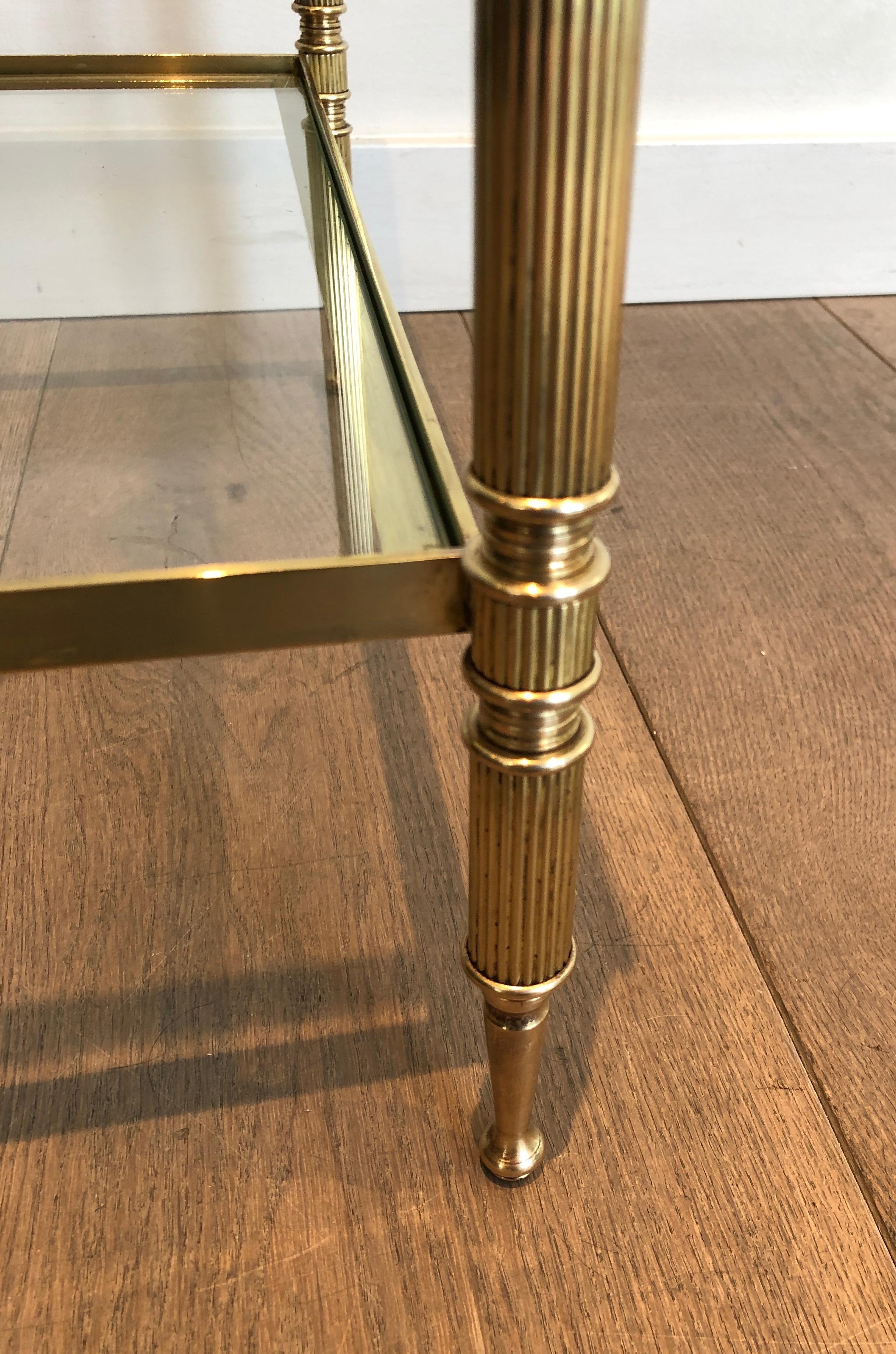 Mesa de centro rectangular de latón al estilo de la Maison Jansen, hacia 1940 en venta 10