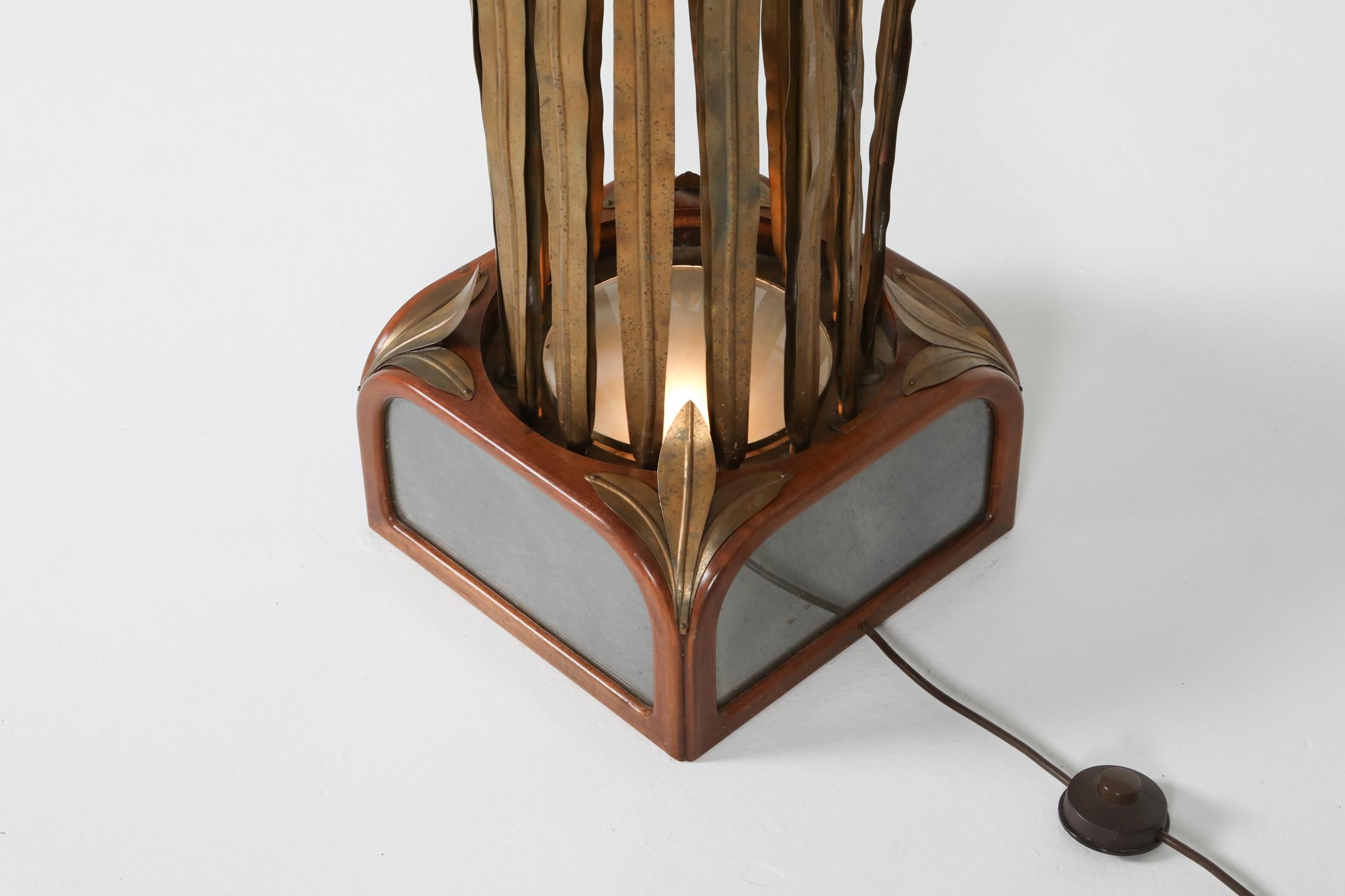 Brass Reed Floor Lamp from the 1930s 4