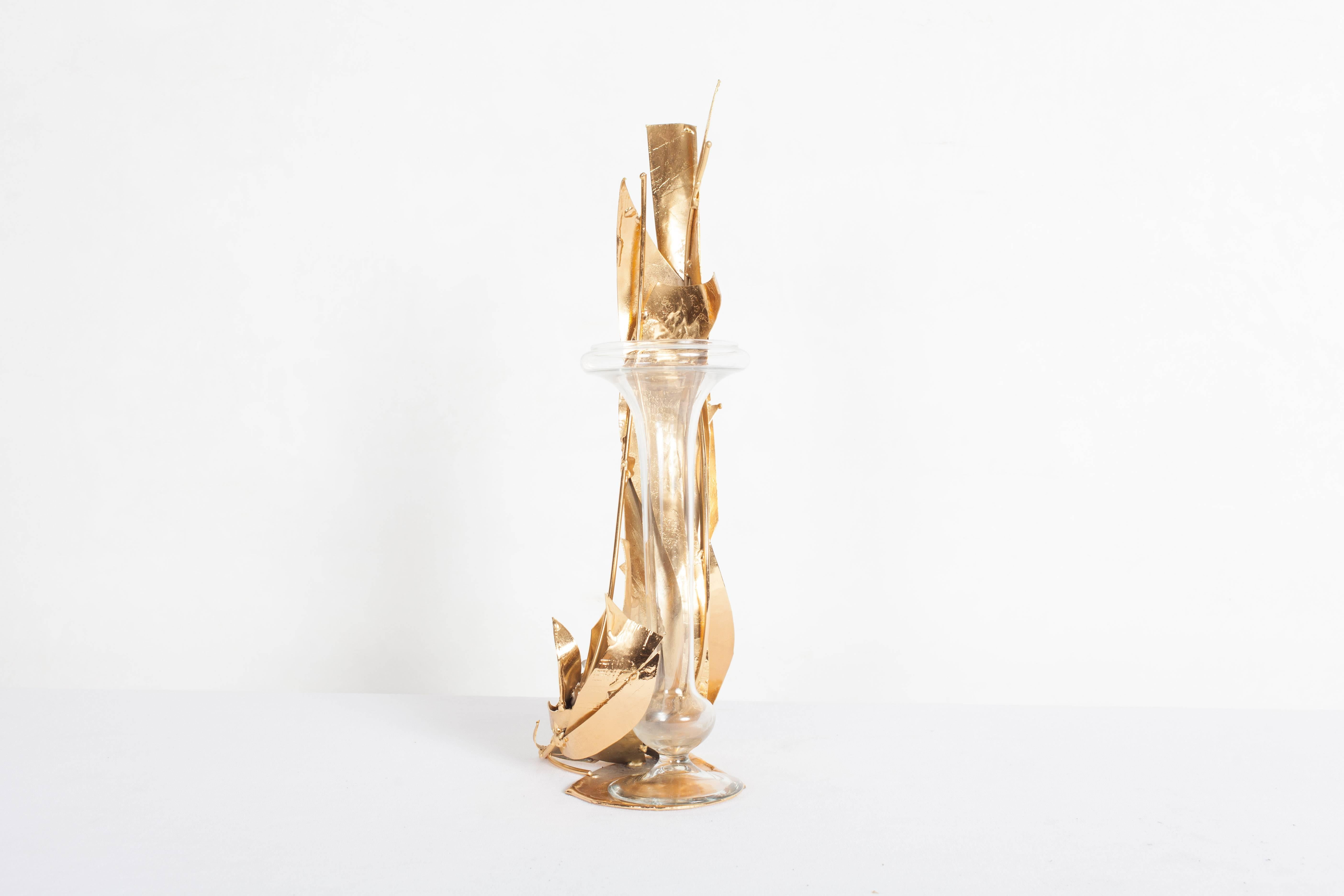 Brass Regency Marc D'Haenens Vase 1