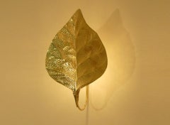 Messing Rhabarberblatt Wandleuchter