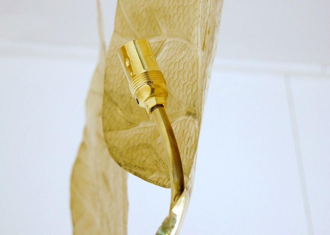 Scontrino in ottone con foglie di rabarbaro in vendita 1