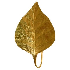 Brass Rhubarb Leaf Sconce
