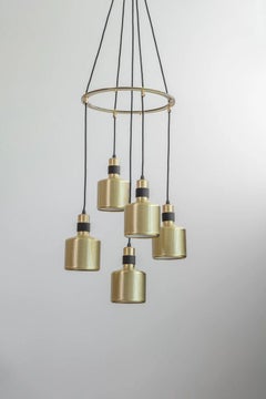Brass Riddle Cluster Light 5 by Bert Frank