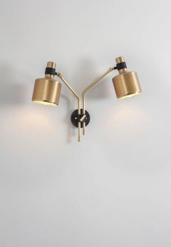 Brass Riddle Wall Lamp Double by Bert Frank