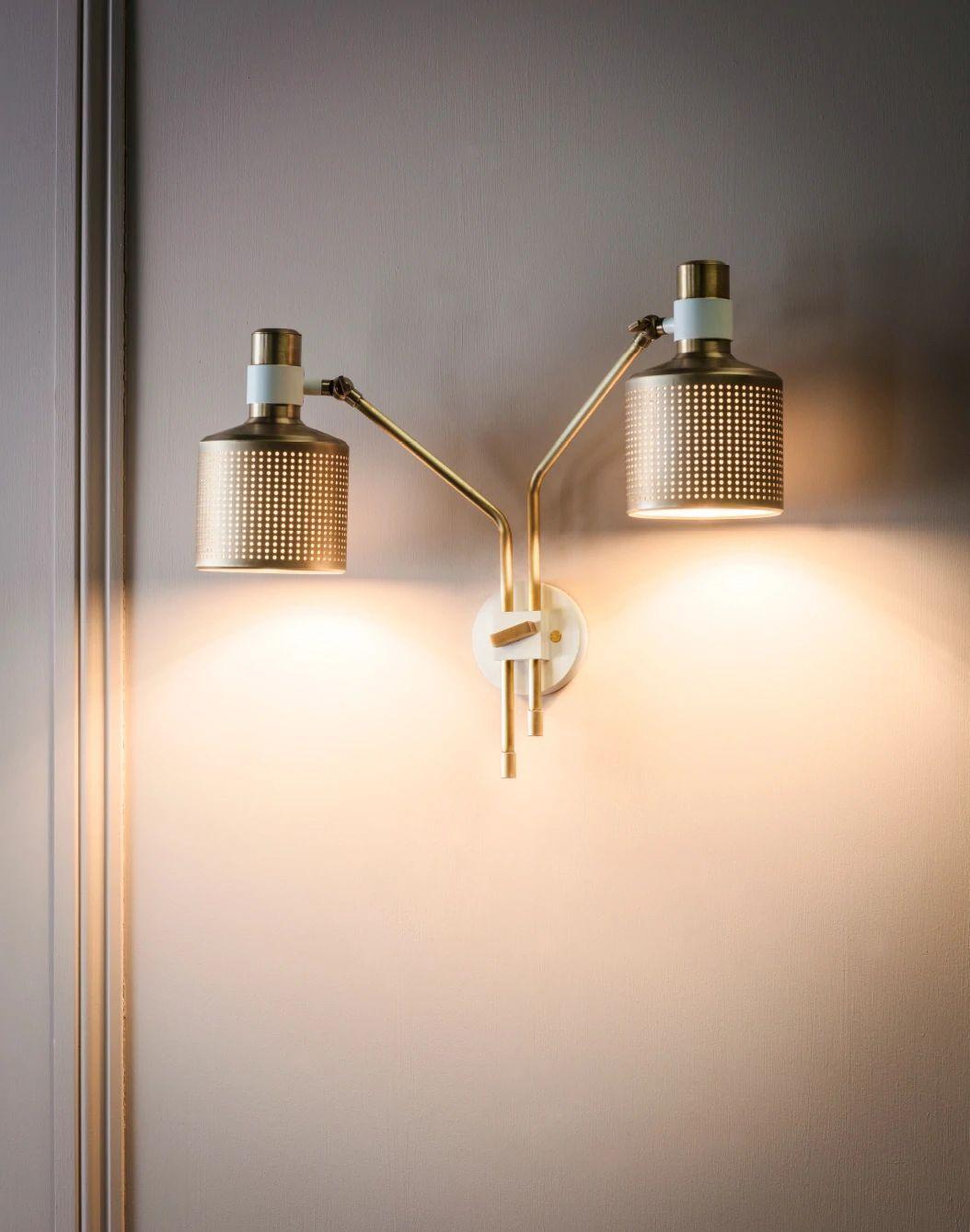 Modern Brass Riddle Wall Lamp Double by Bert Frank