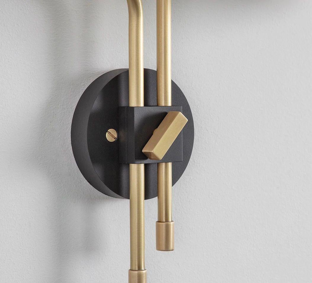British Brass Riddle Wall Lamp Double by Bert Frank