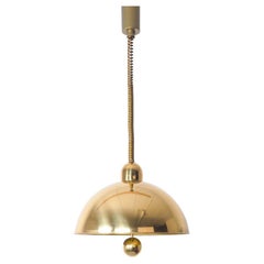 Brass Rise and Fall Hanging Lamp from Cosack, 1970s