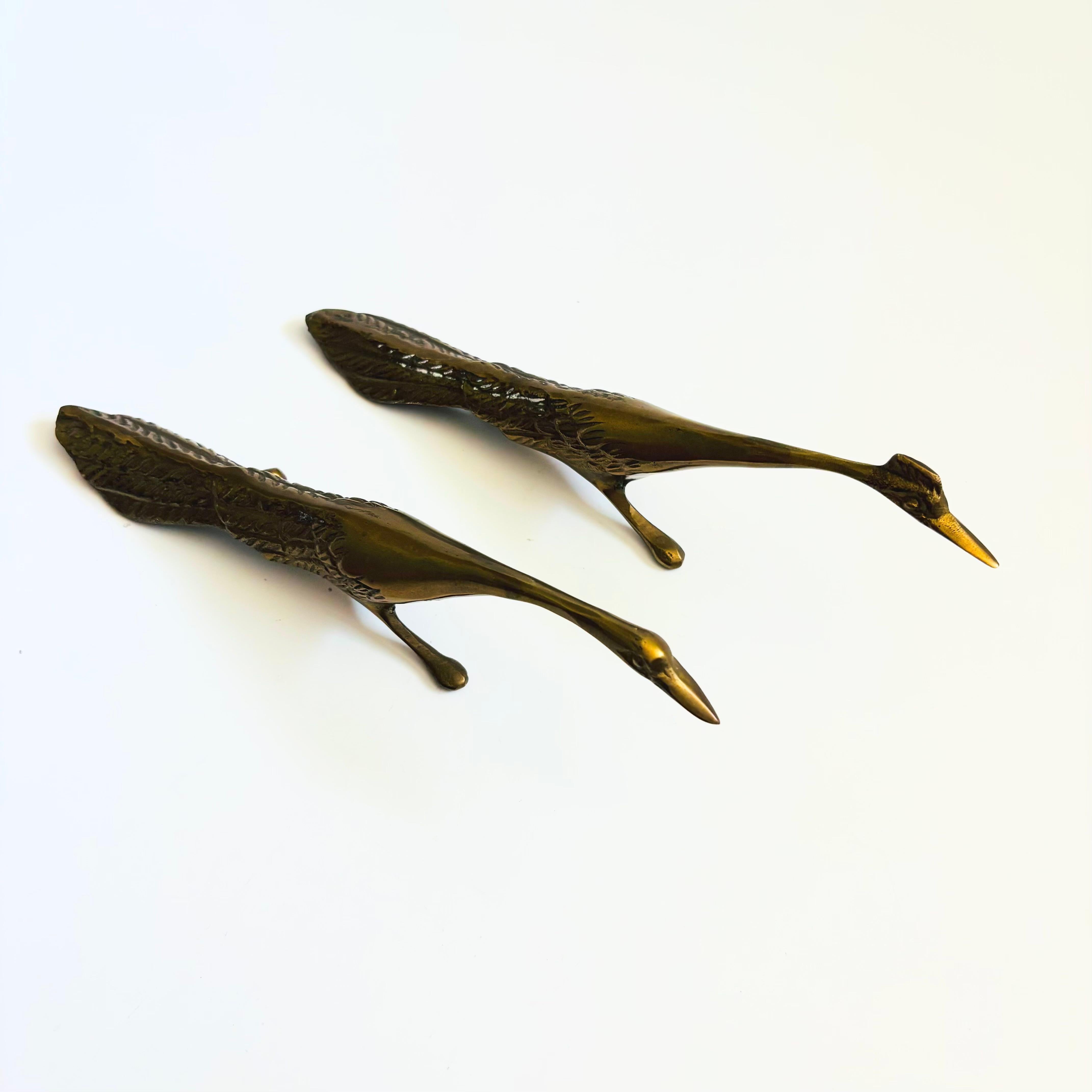 Mid-Century Modern Brass Roadrunners - Set of 2