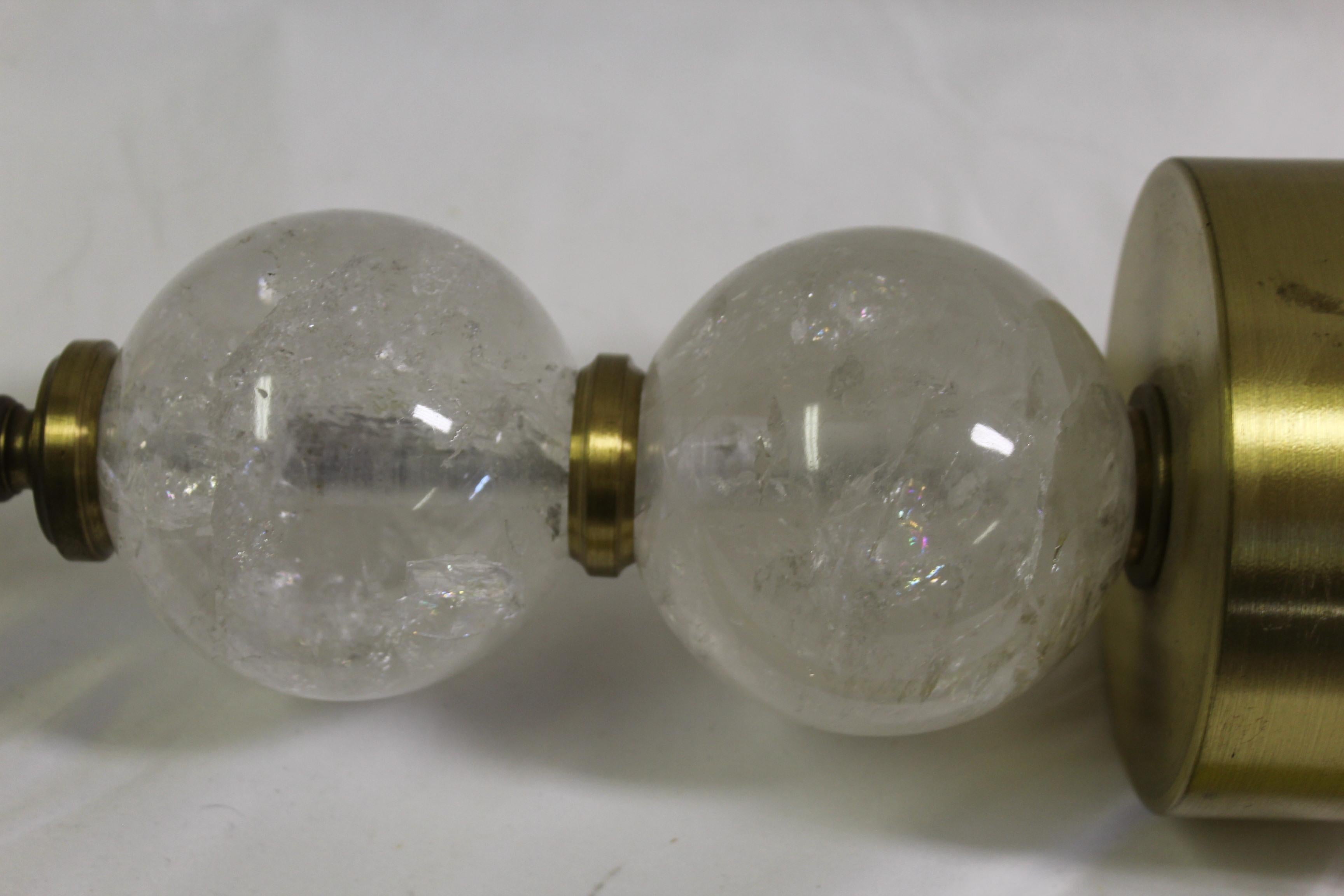 Contemporary Brass & Rock Crystal Lamps For Sale